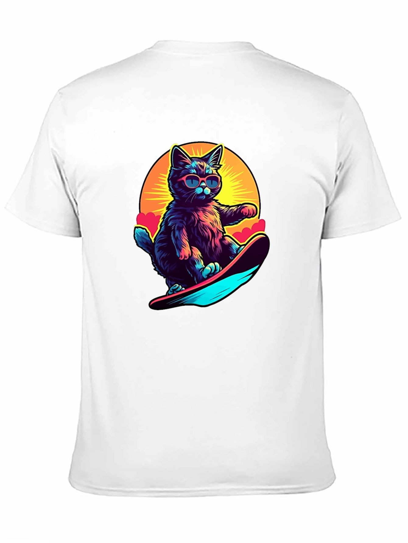 Cool Cat Snowboarding Graphic Tee