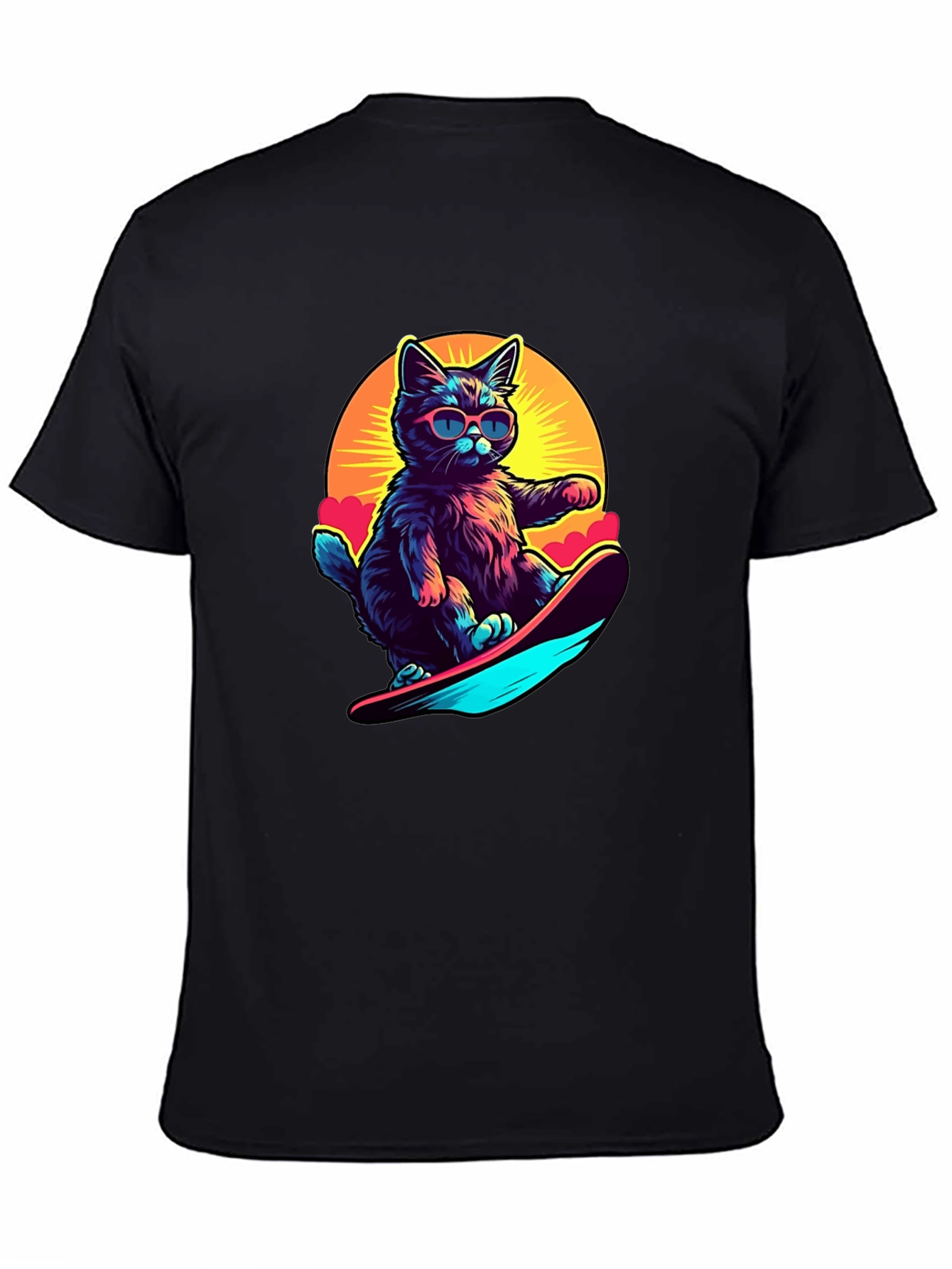 Cool Cat Snowboarding Graphic Tee