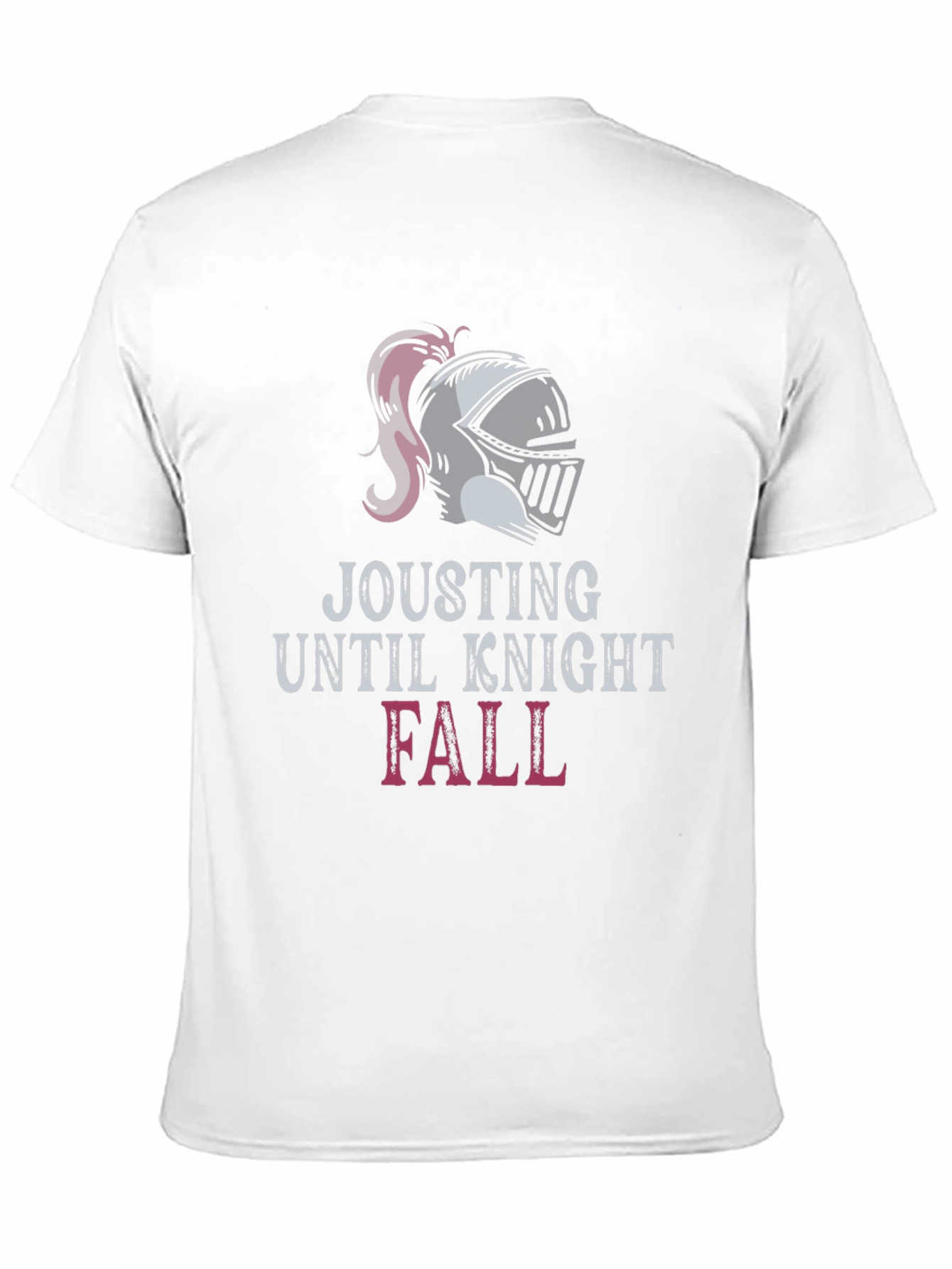 Jousting Knight Fall Black Graphic T-Shirt