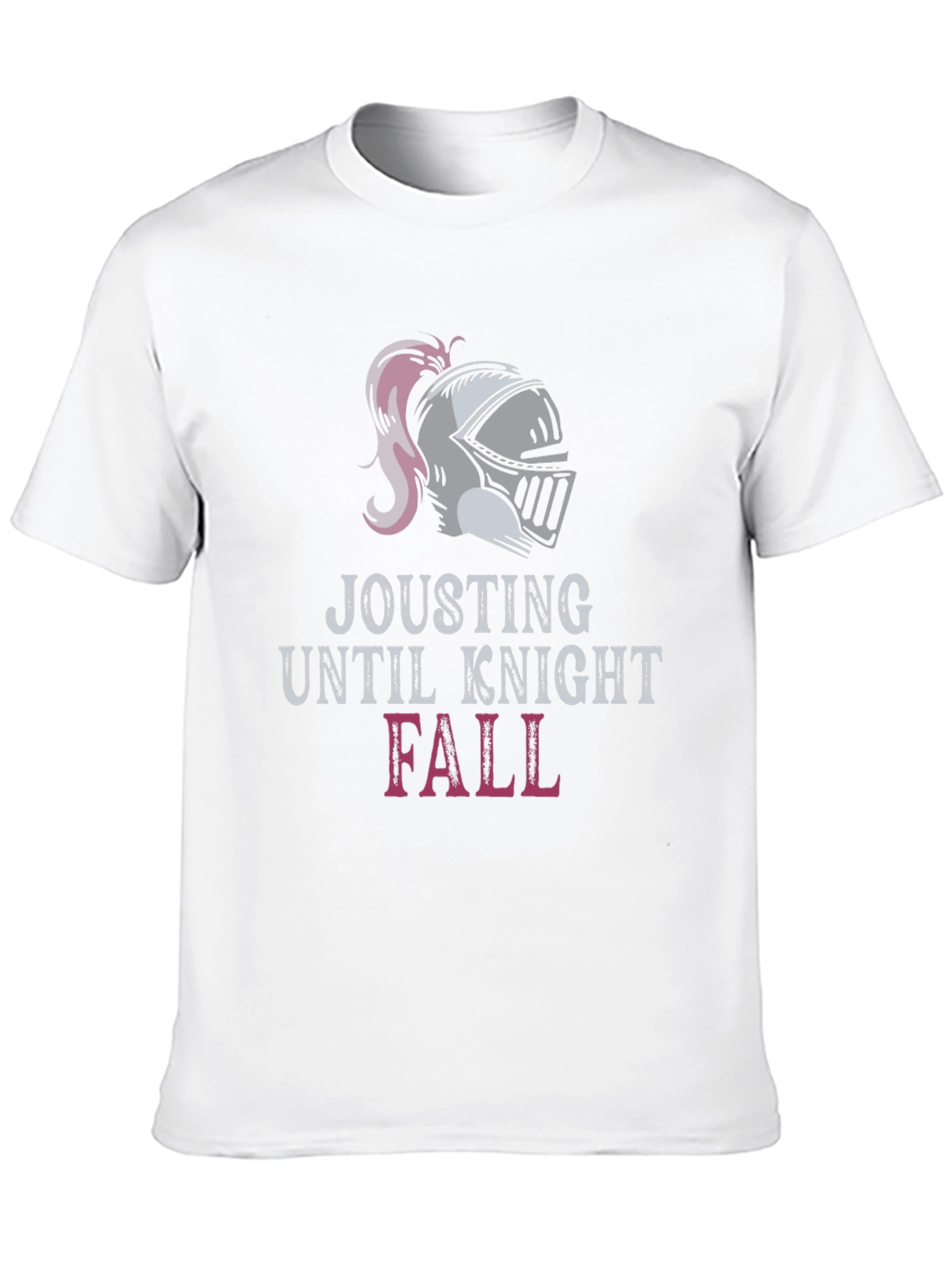 Jousting Knight Fall Black Graphic T-Shirt