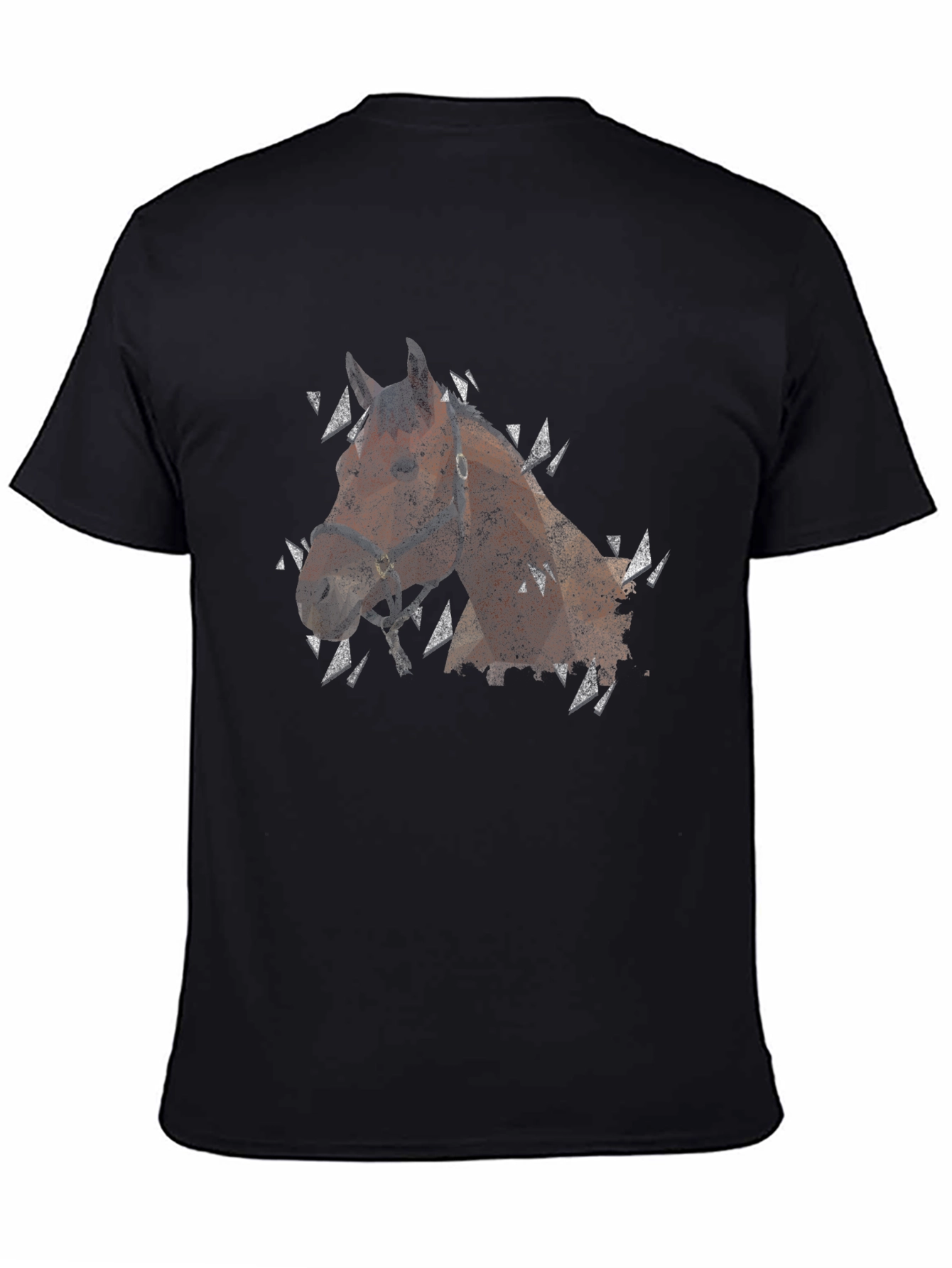 Horse Graphic Mens Black T-Shirt