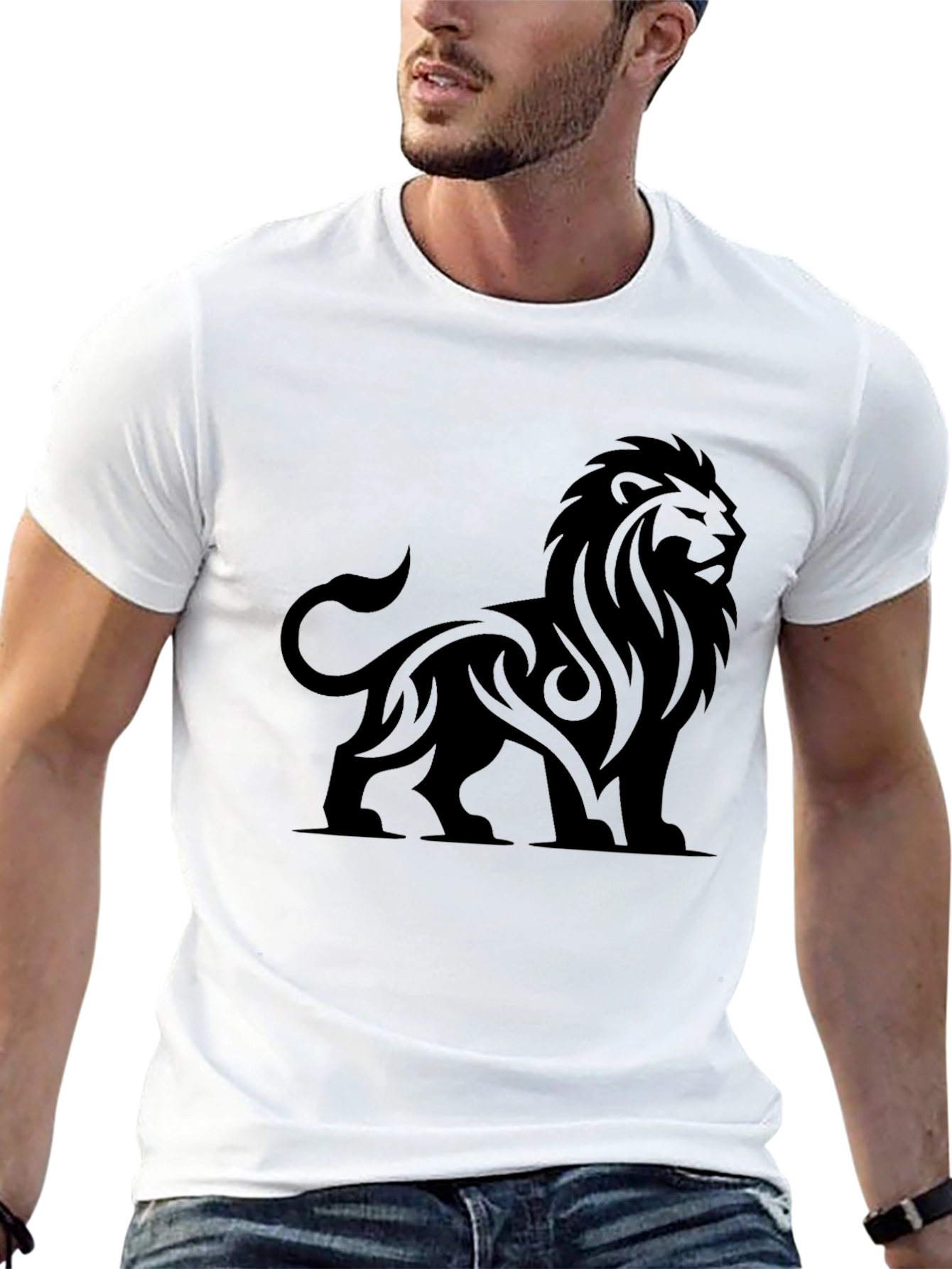 Lion Graphic Tee - Classic Black T-Shirt