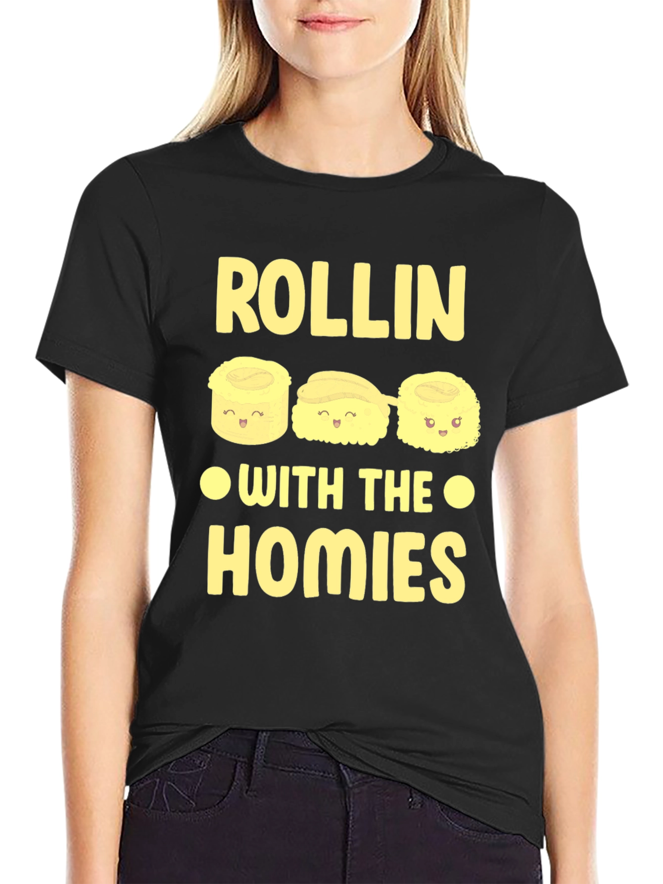 Rollin with the Homies Sushi Graphic Tee