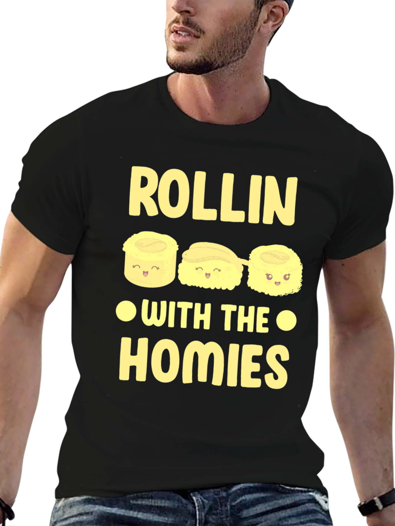 Rollin with the Homies Sushi Graphic Tee