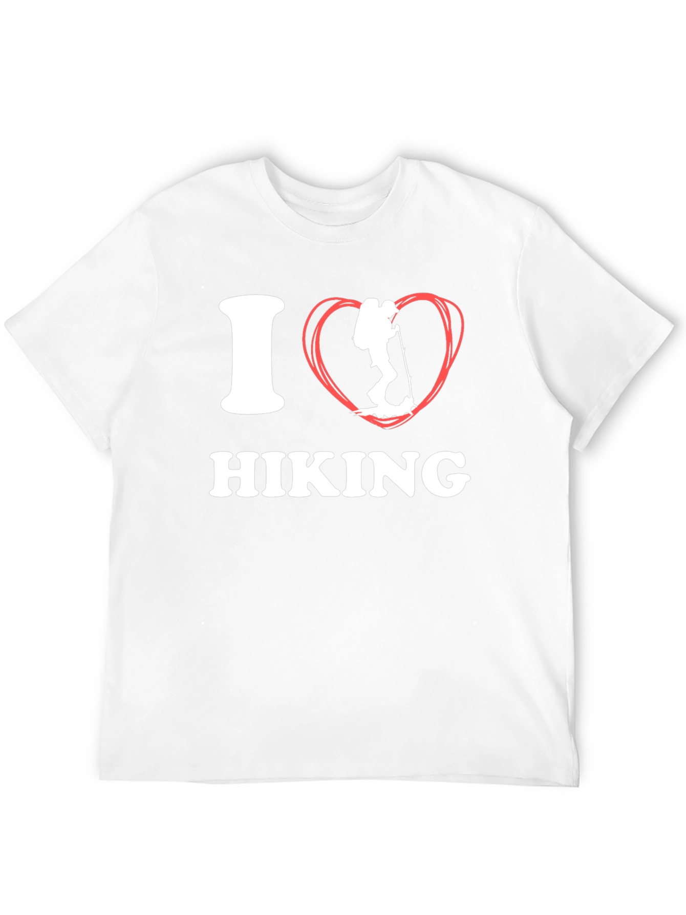 I Heart Hiking Graphic Tee - Black Cotton Shirt