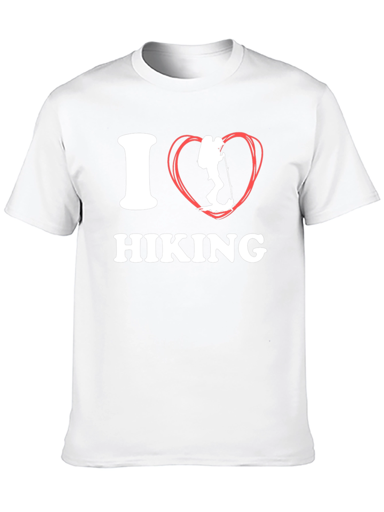I Heart Hiking Graphic Tee - Black Cotton Shirt
