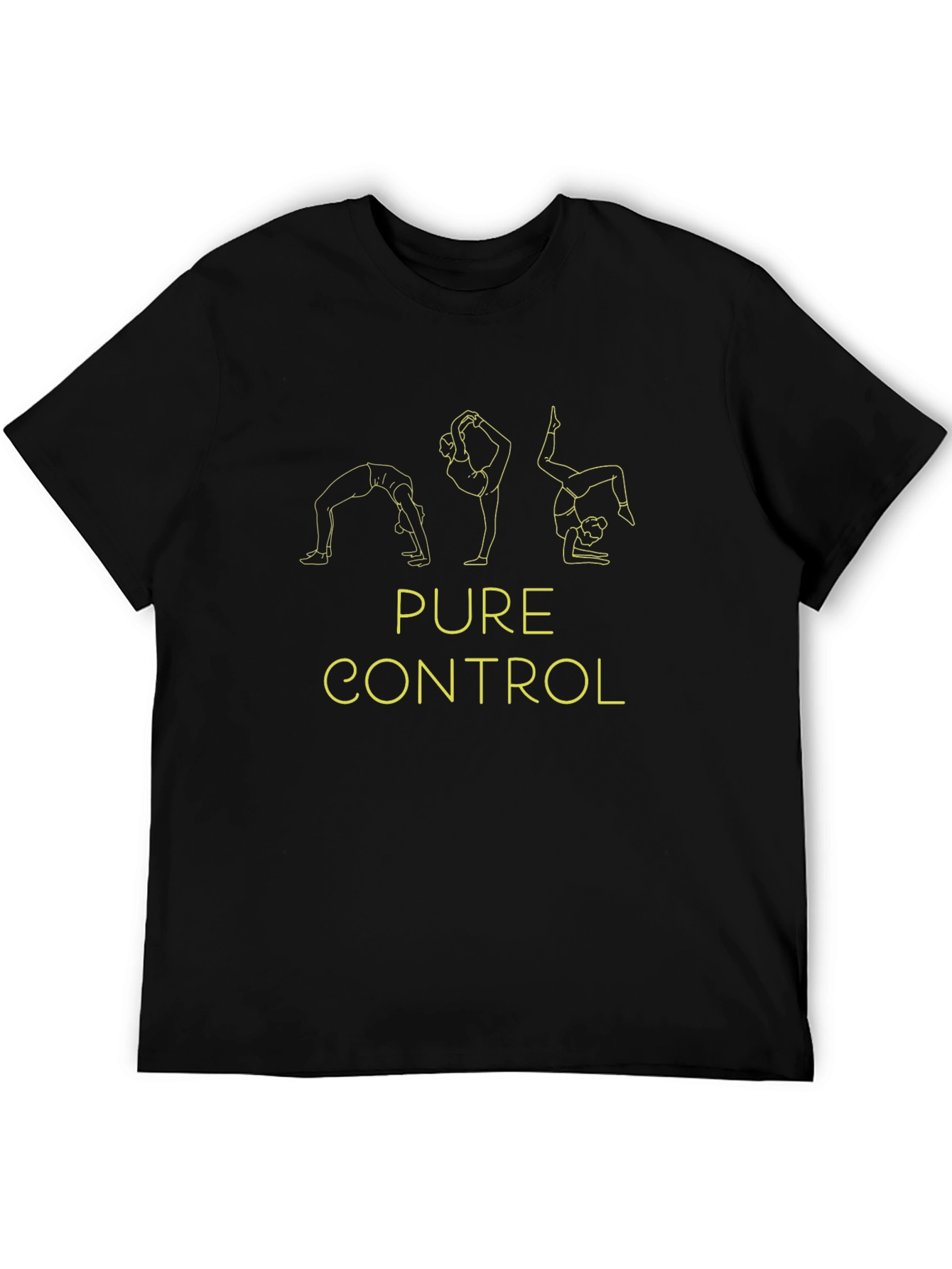 Pure Control Yoga Pose Black Graphic Tee