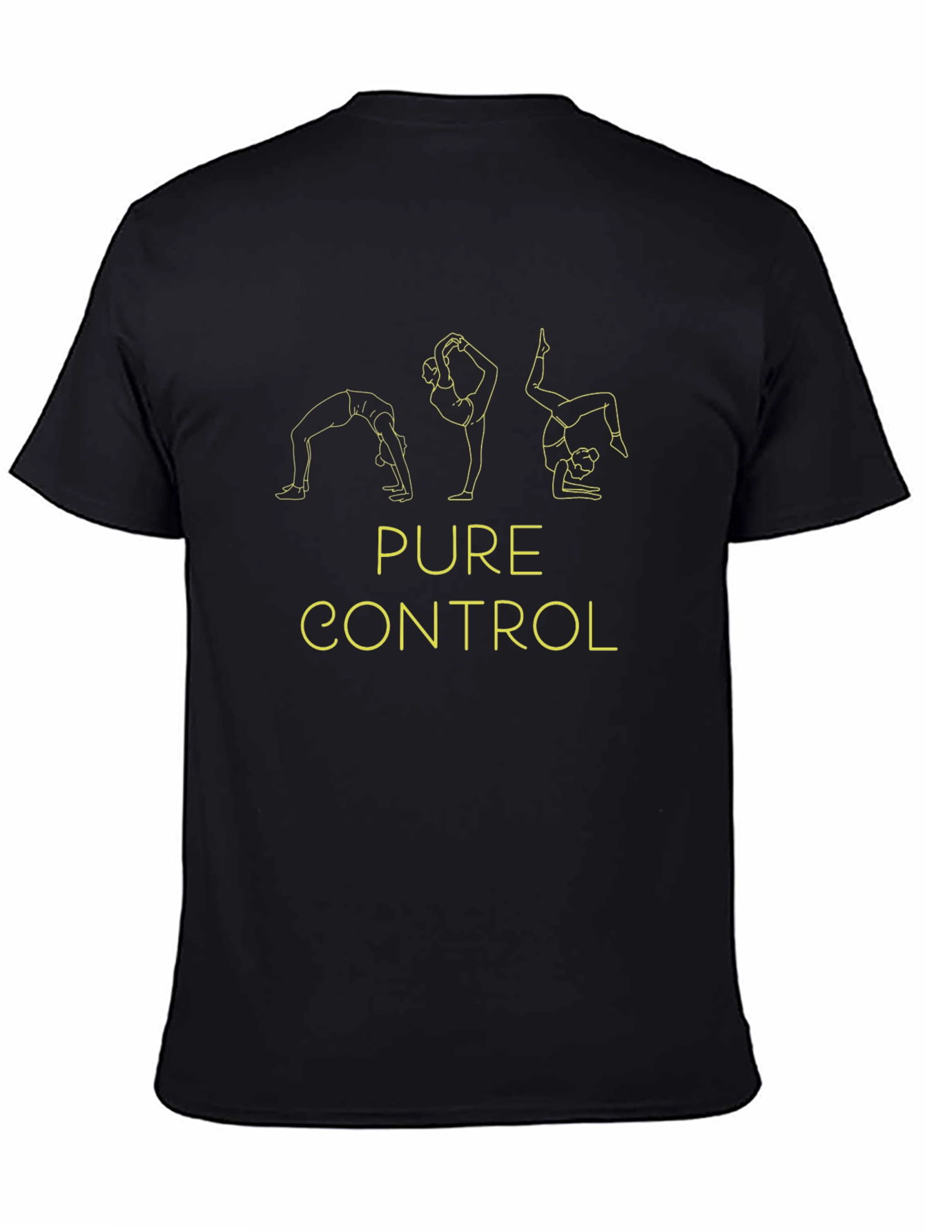 Pure Control Yoga Pose Black Graphic Tee