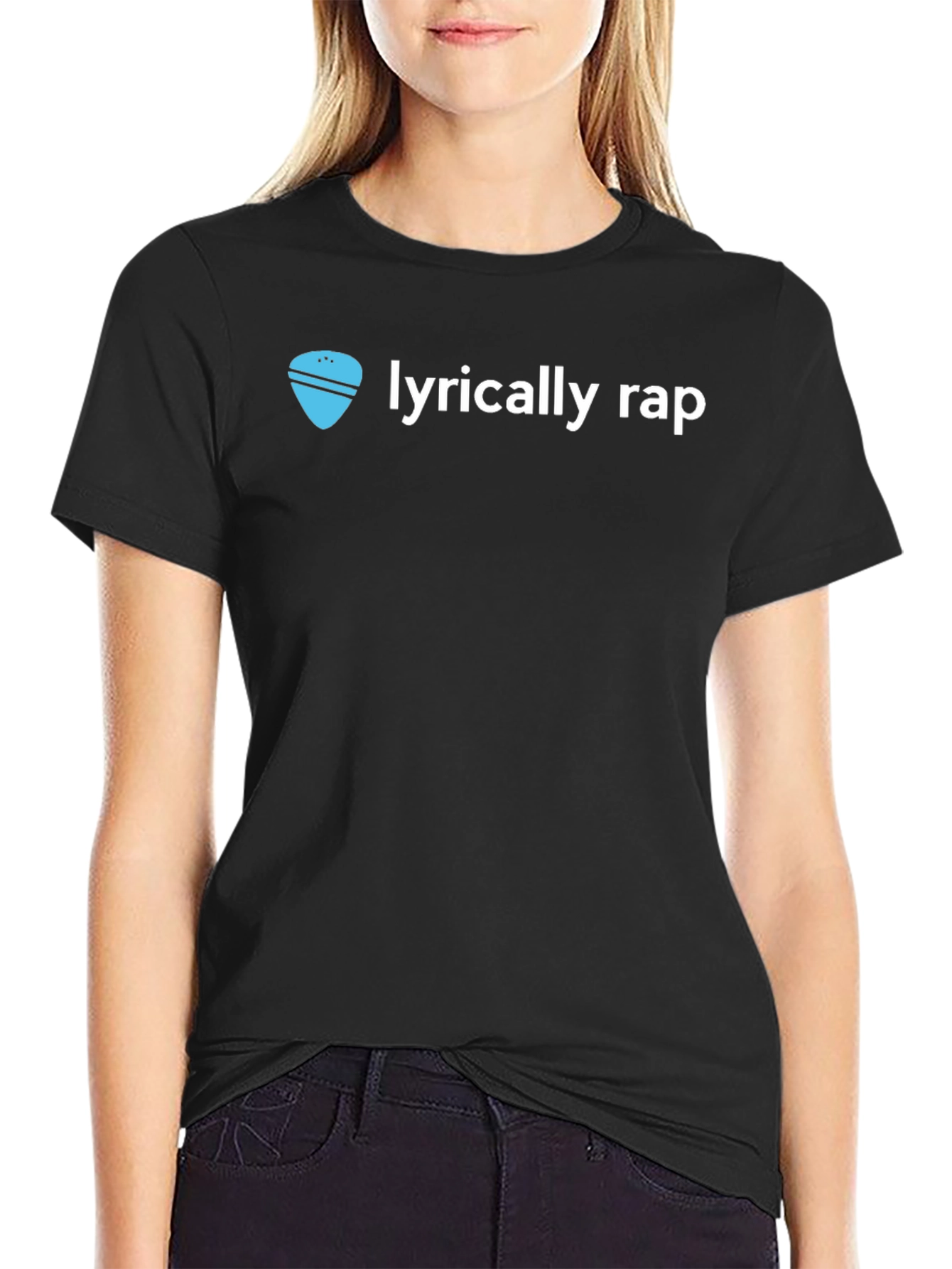 Lyrically Rap Black Graphic T-Shirt