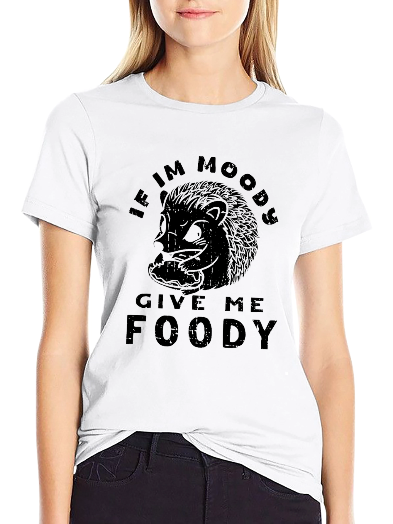 Moody Hedgehog Graphic T-Shirt