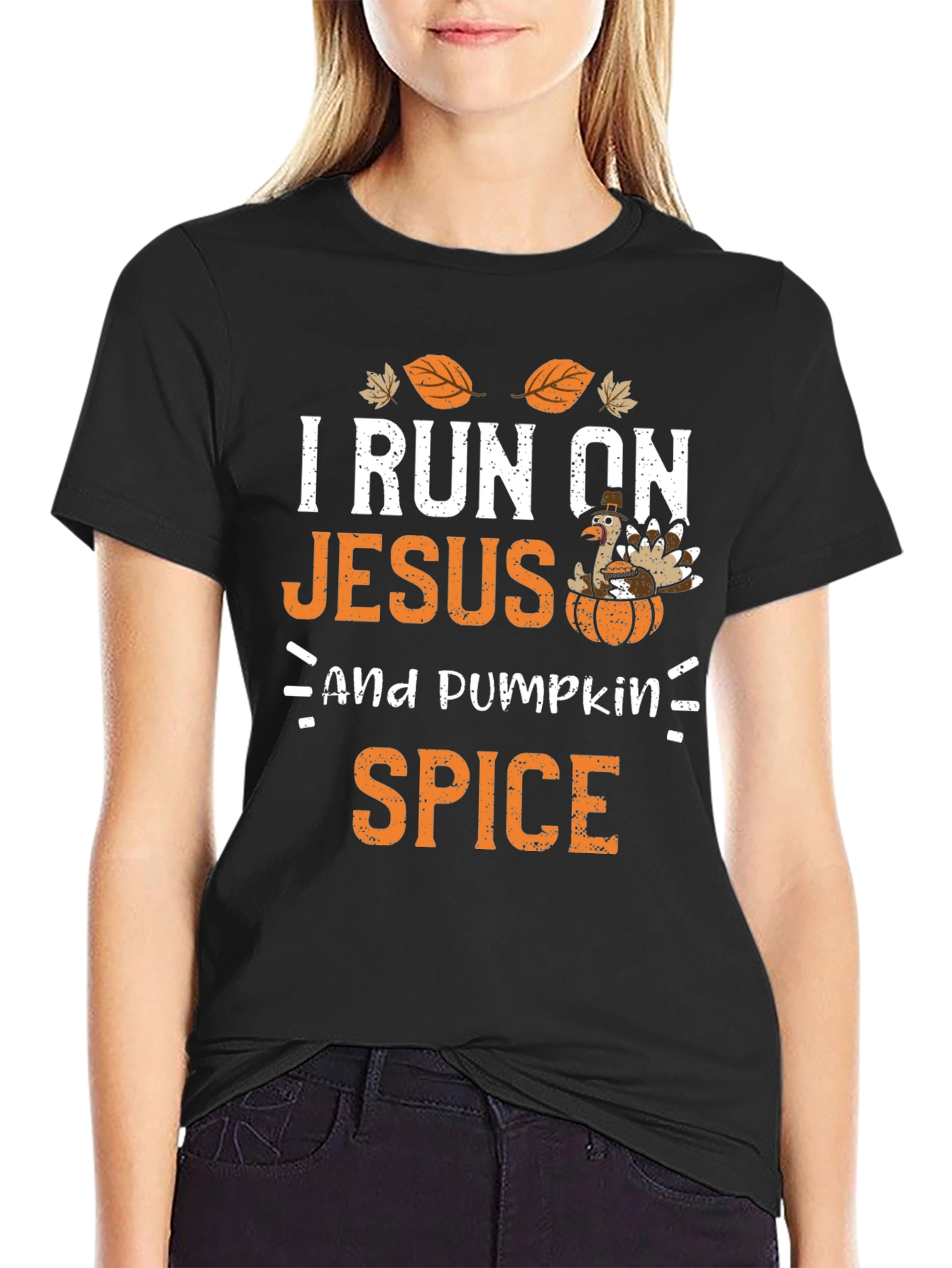 I Run on Jesus and Pumpkin Spice T-Shirt