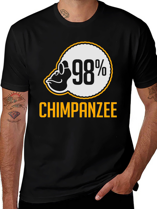 98% Chimpanzee T-Shirt - Funny Ape Graphic Tee