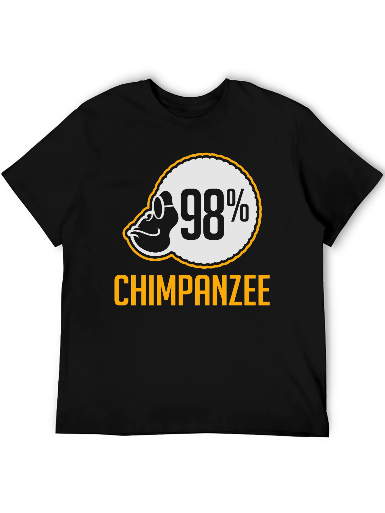 98% Chimpanzee T-Shirt - Funny Ape Graphic Tee