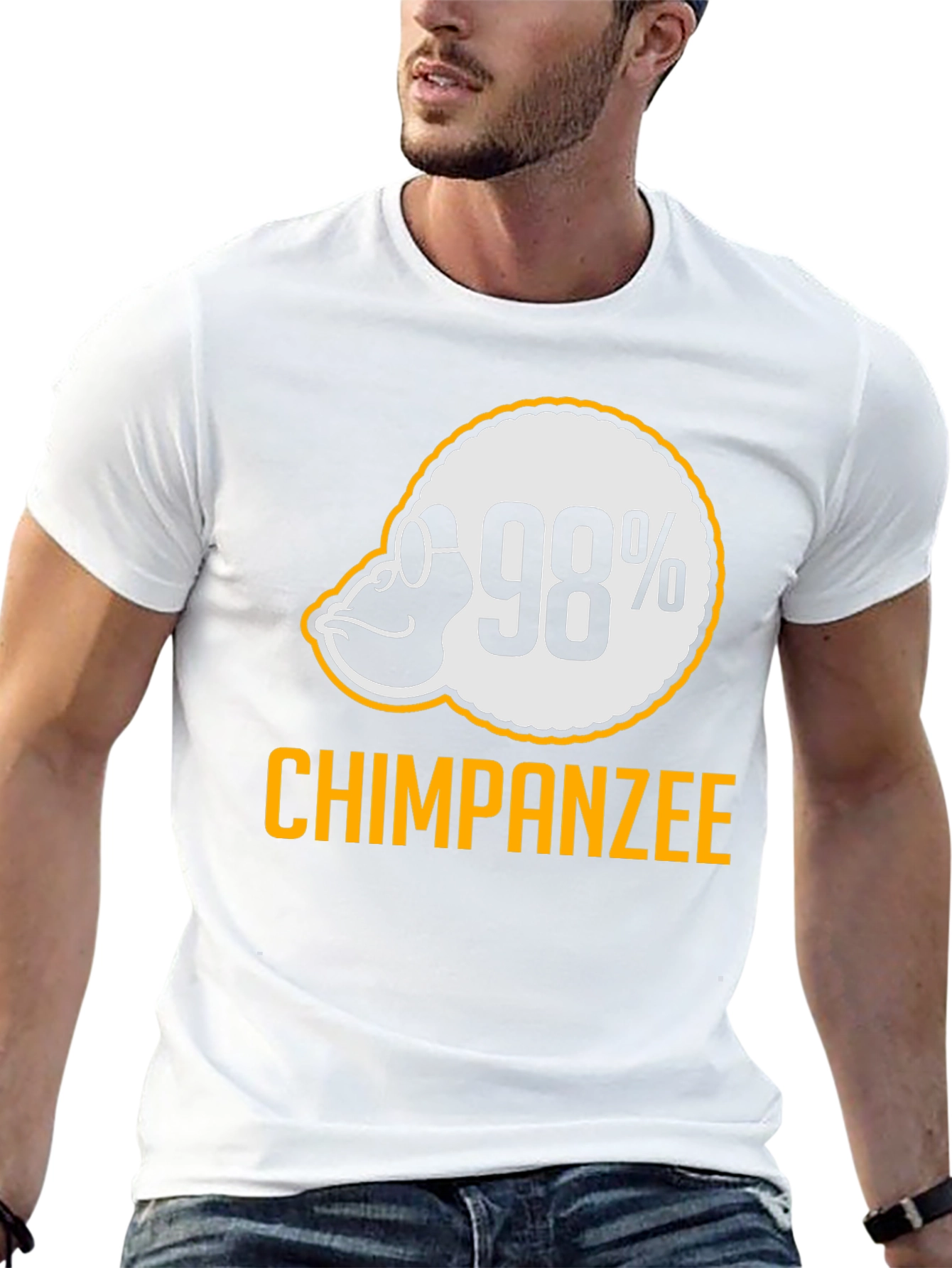 98% Chimpanzee T-Shirt - Funny Ape Graphic Tee