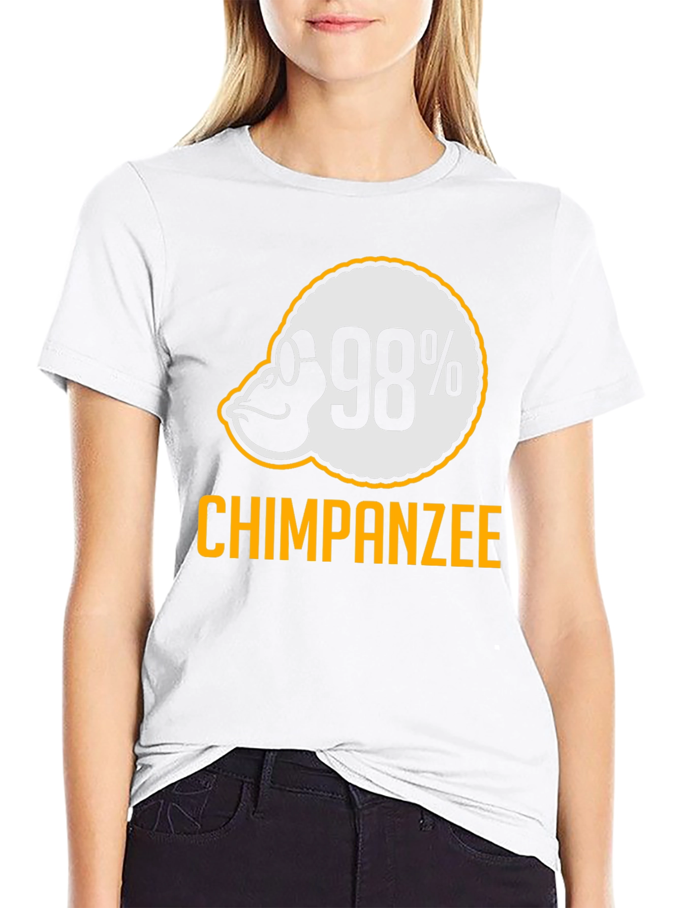 98% Chimpanzee T-Shirt - Funny Ape Graphic Tee