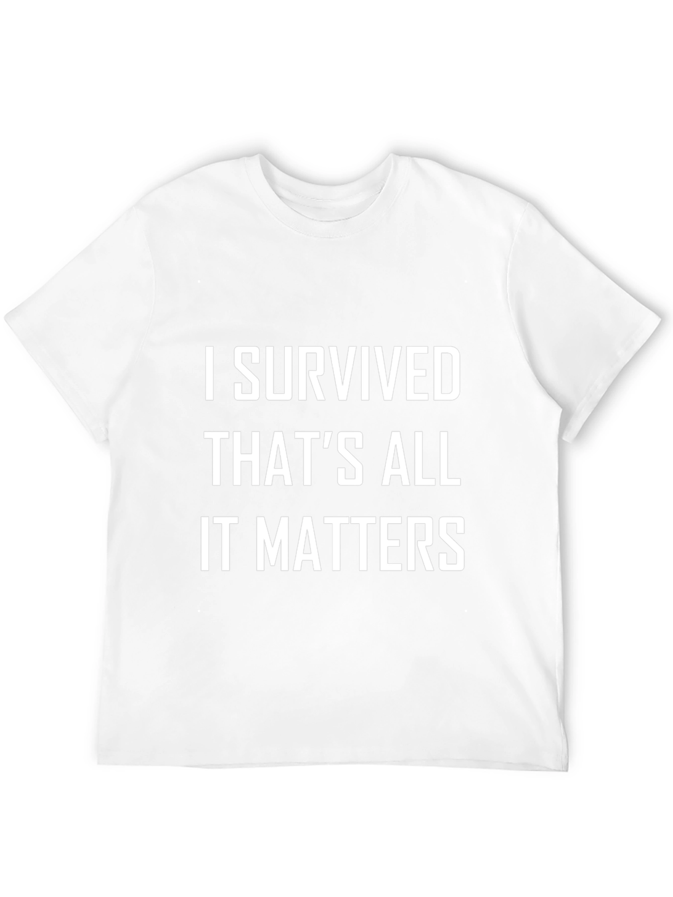 I Survived Graphic Tee - Black Cotton Comfort