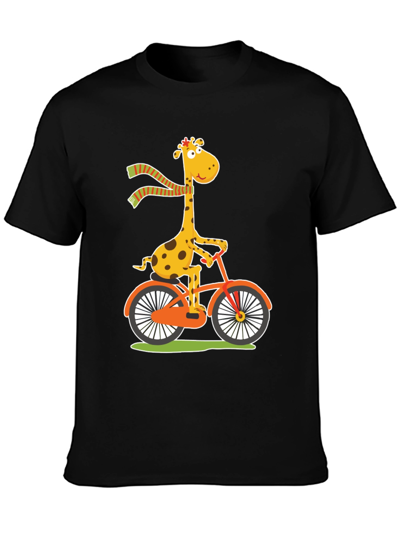 Giraffe on Bike Graphic Tee - Fun & Stylish