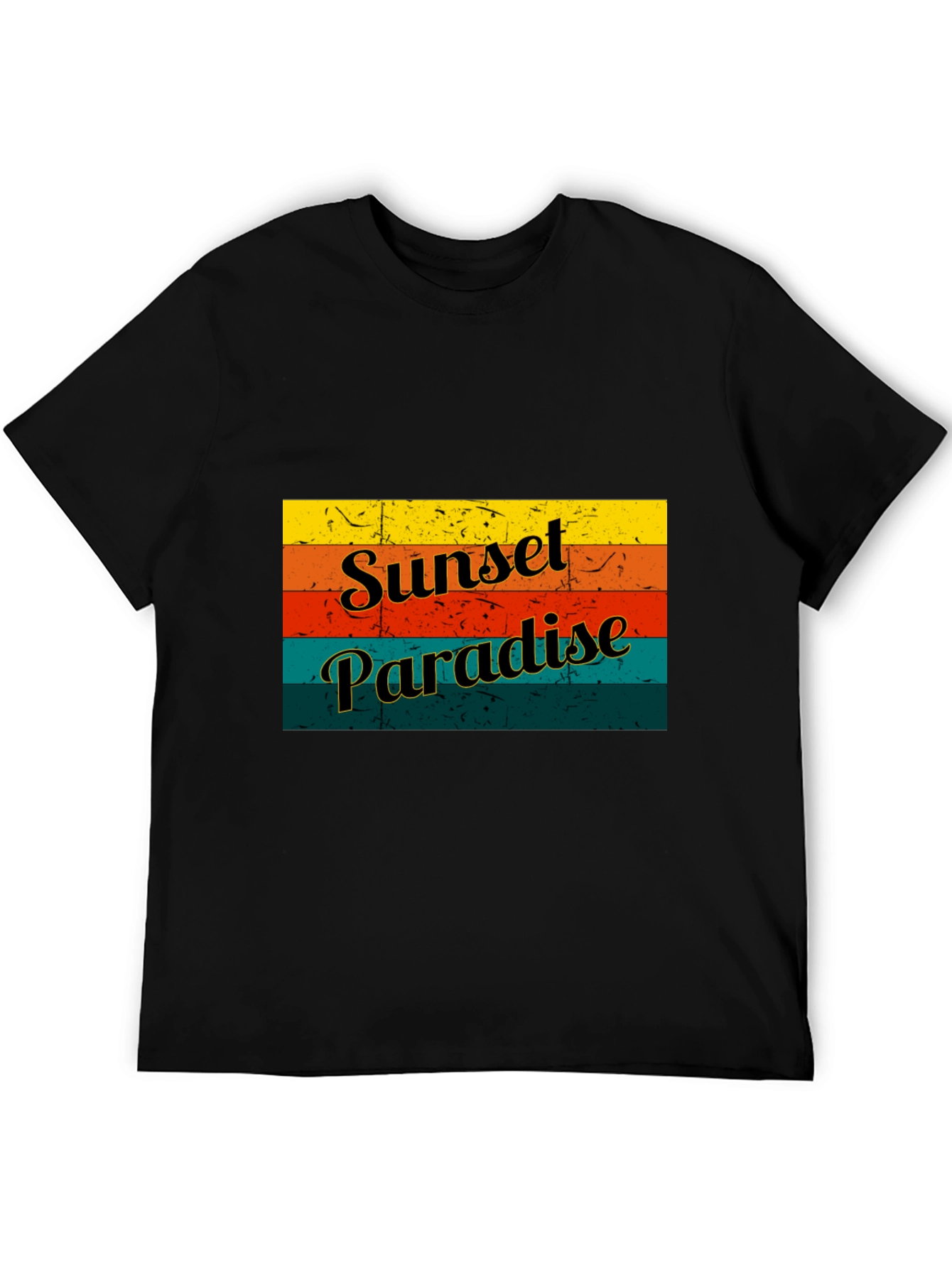 Sunset Paradise Graphic Tee - Retro Style