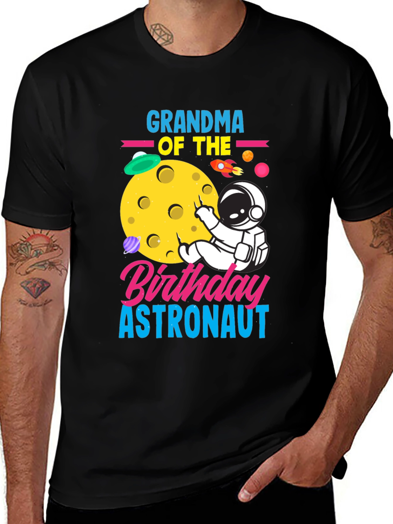 Grandma of the Birthday Astronaut T-Shirt