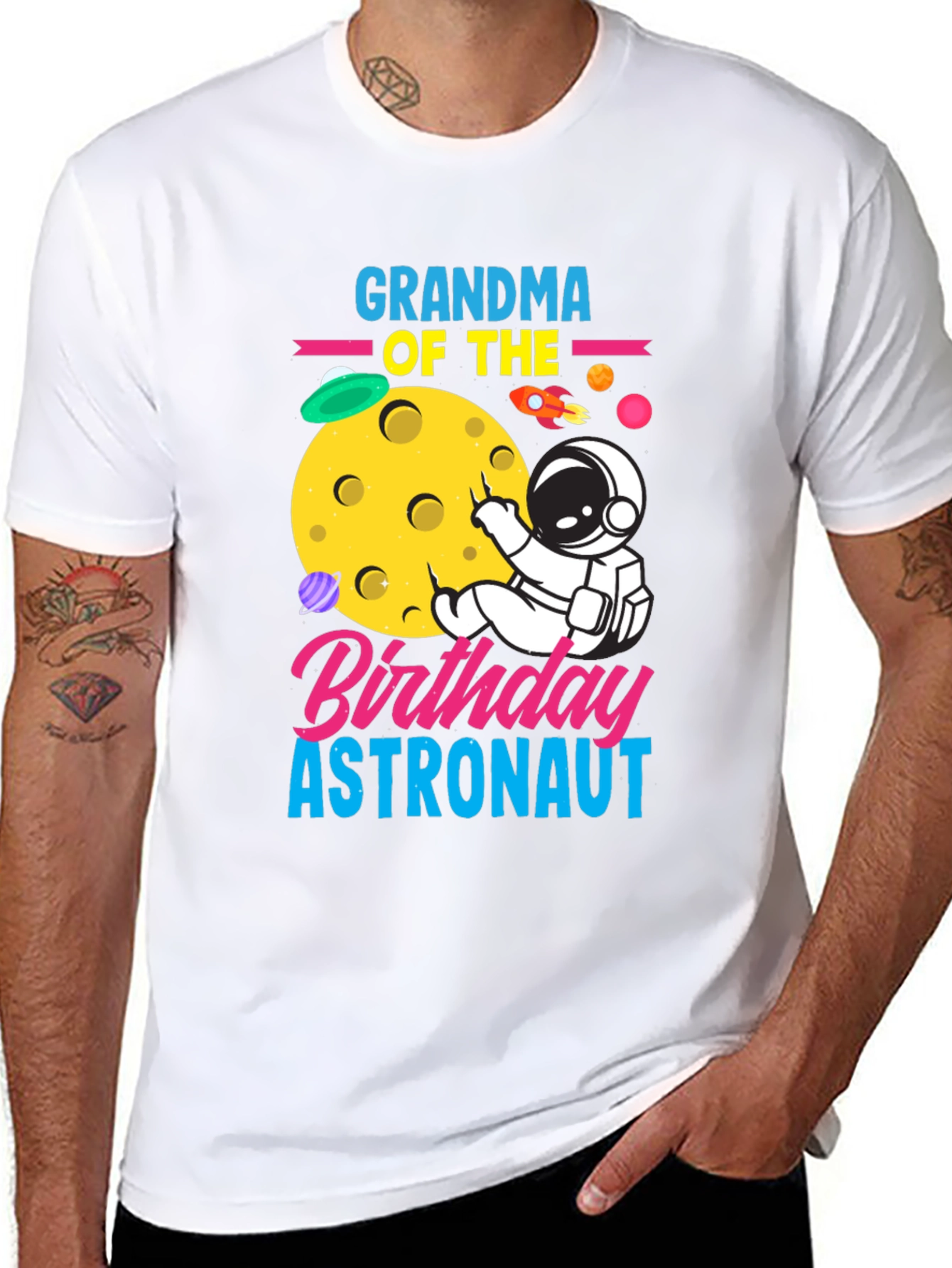 Grandma of the Birthday Astronaut T-Shirt