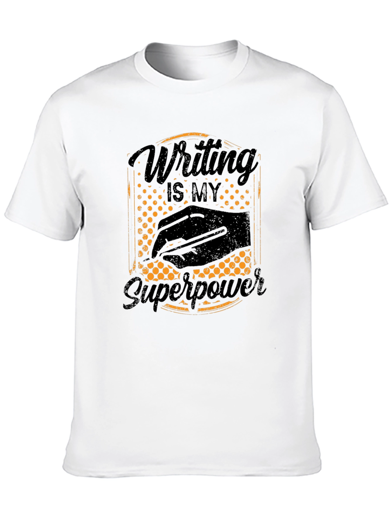 Writing is My Superpower Black T-Shirt