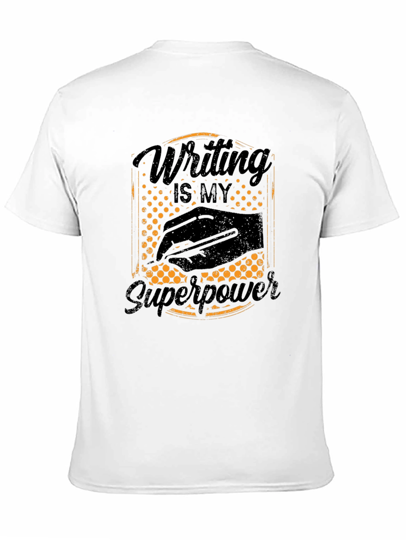 Writing is My Superpower Black T-Shirt