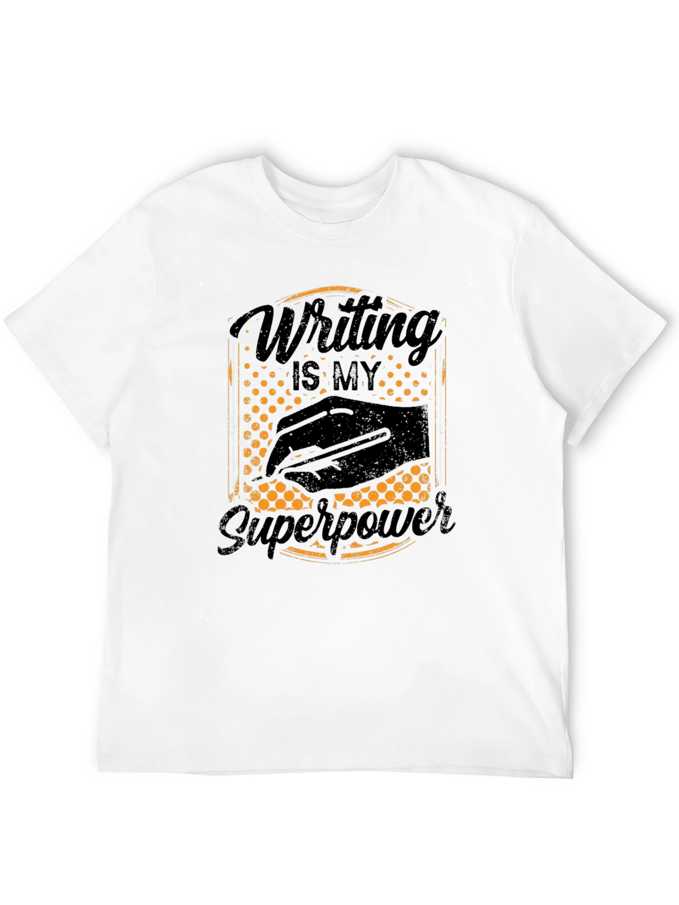 Writing is My Superpower Black T-Shirt