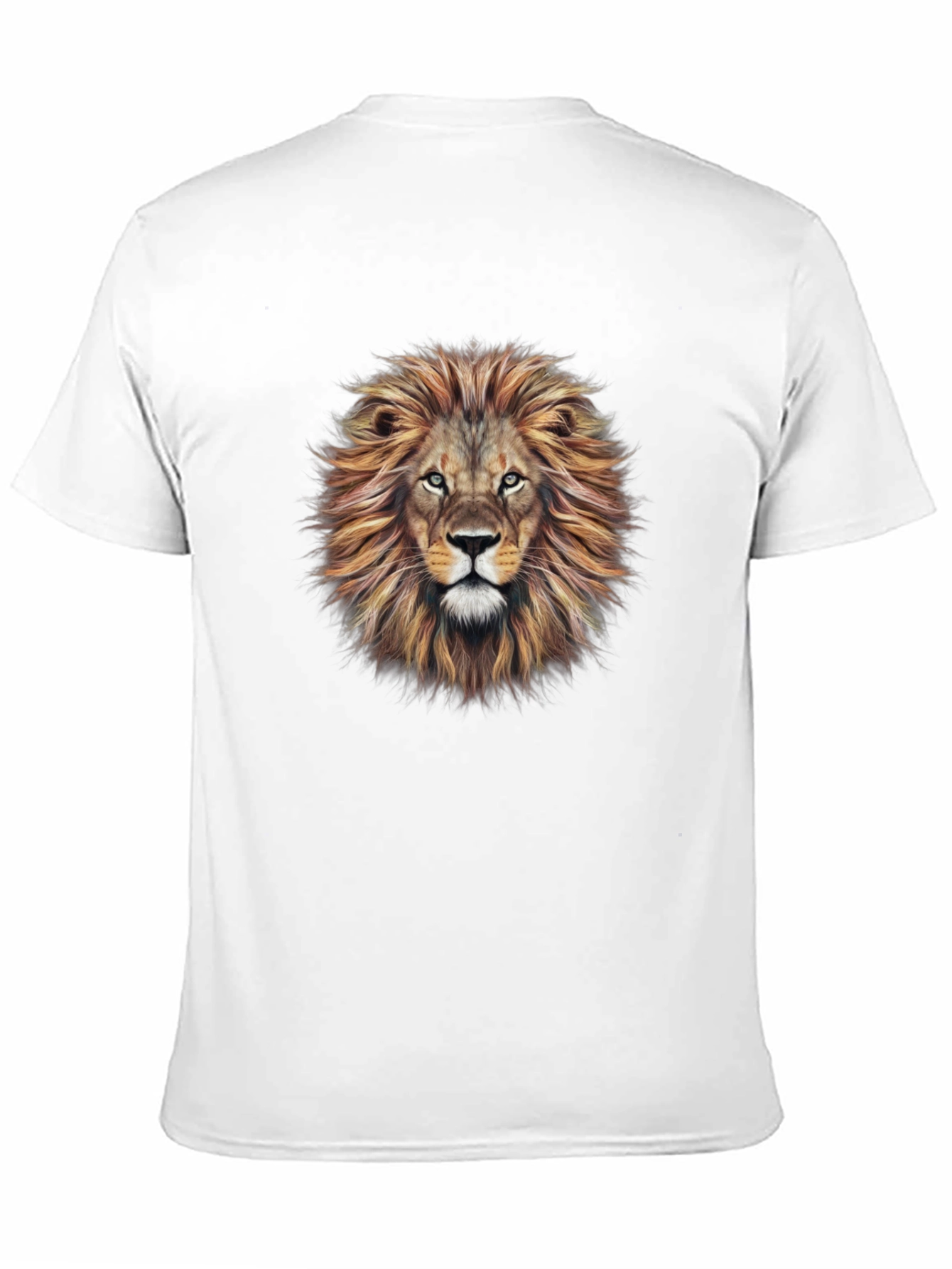 Lion Head Graphic Print Black T-Shirt