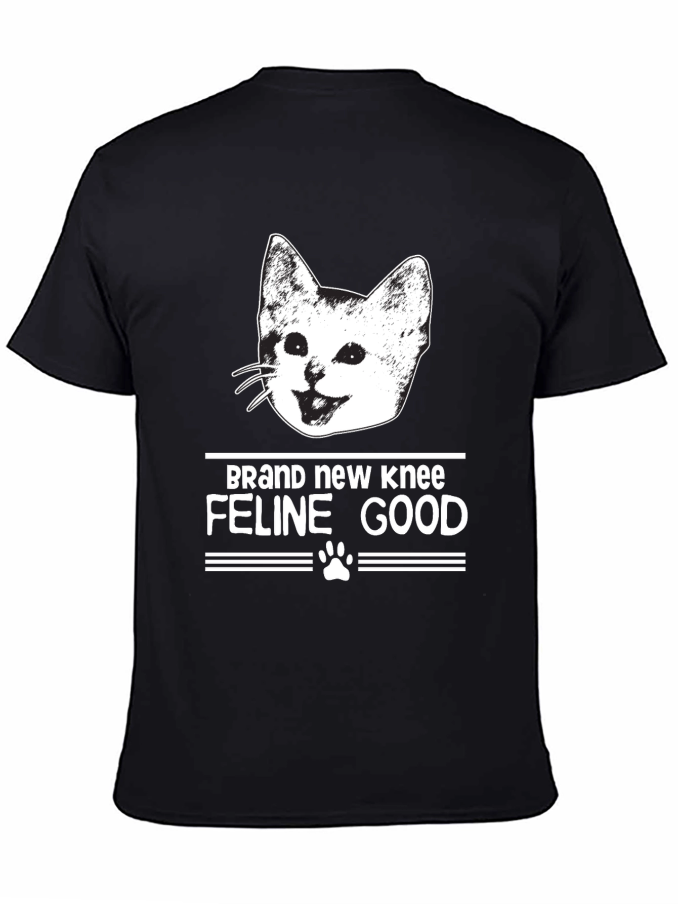 Brand New Knee Feline Good Black T-Shirt