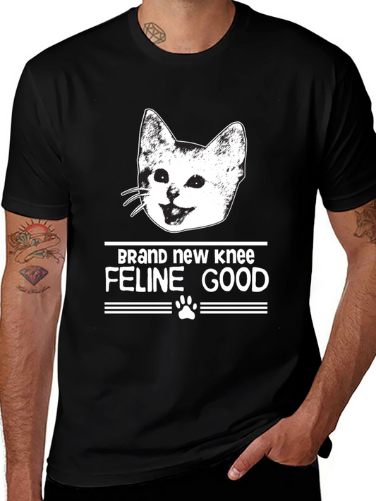 Brand New Knee Feline Good Black T-Shirt