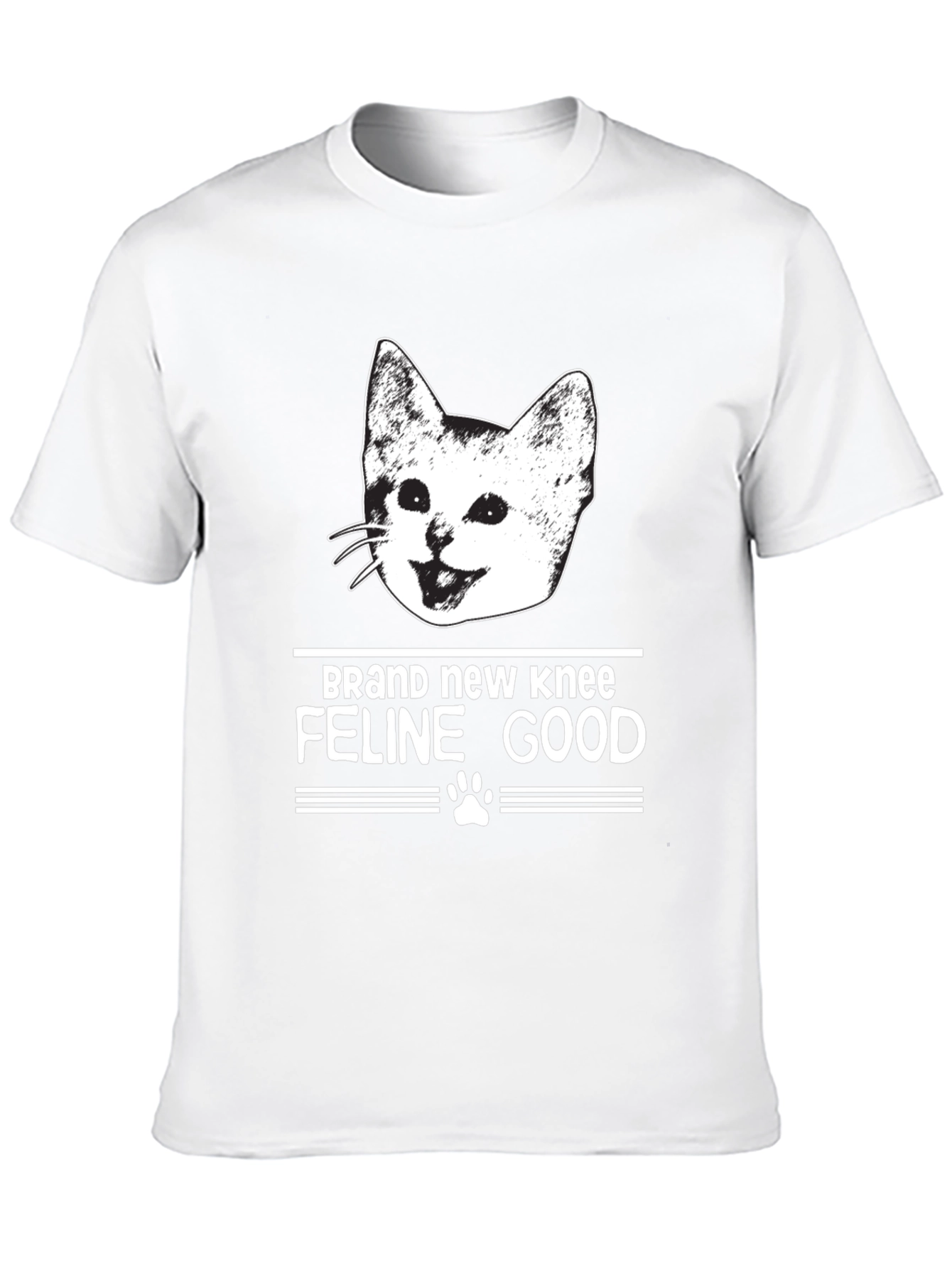 Brand New Knee Feline Good Black T-Shirt