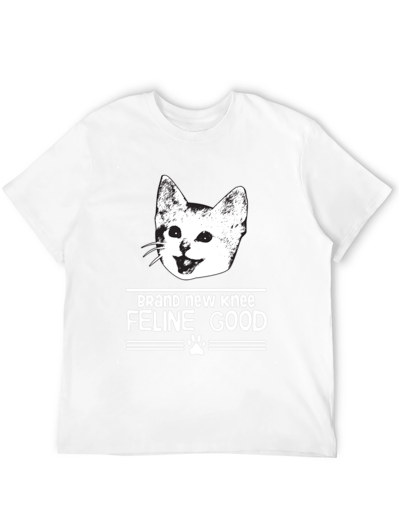 Brand New Knee Feline Good Black T-Shirt