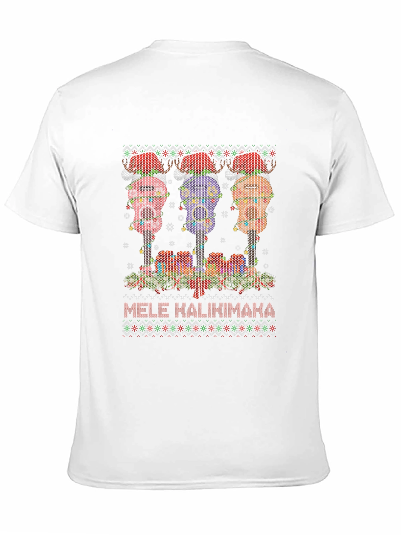 Mele Kalikimaka Ugly Christmas Ukulele T-Shirt