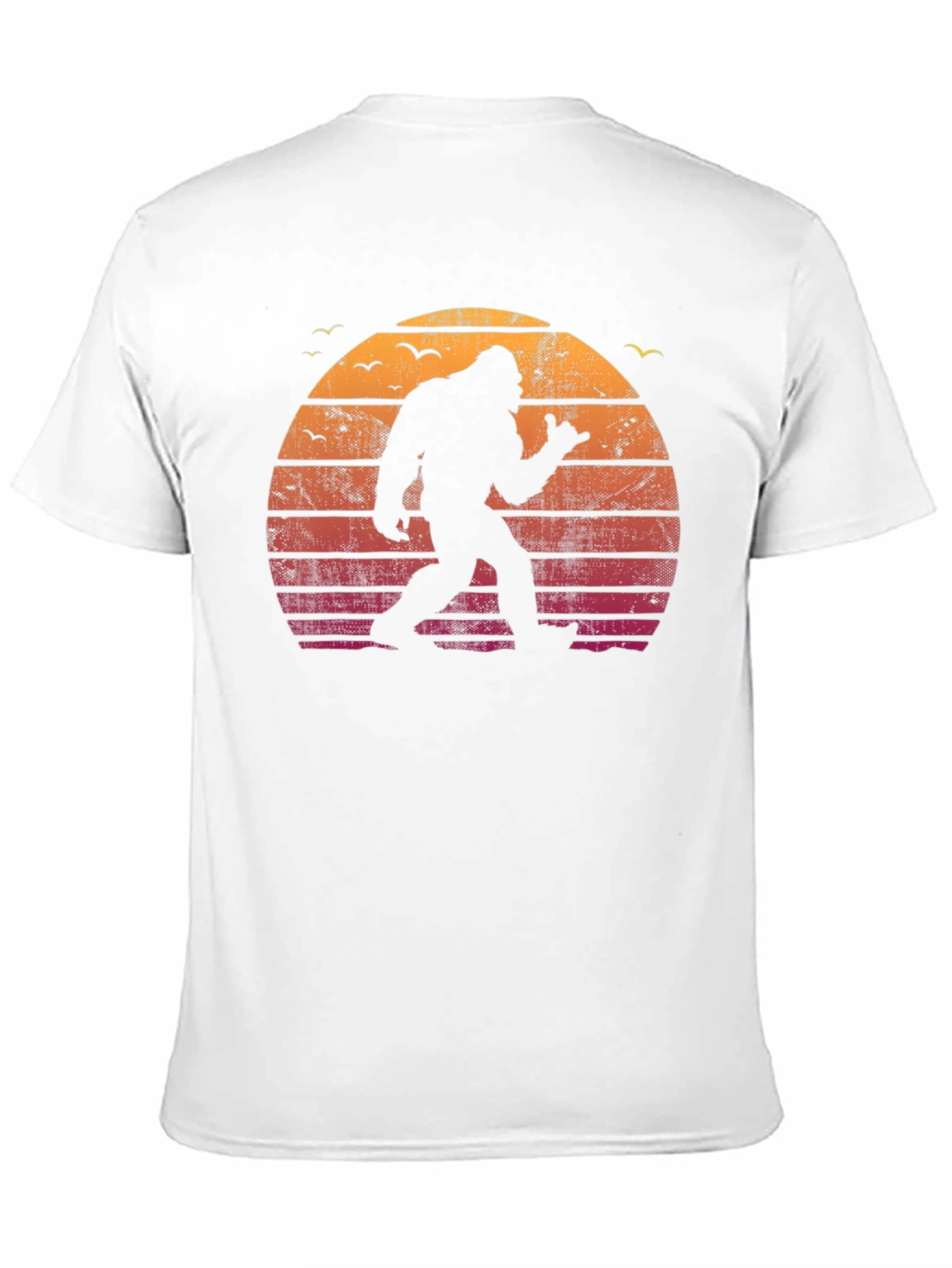 Retro Bigfoot Sunset T-Shirt - Black
