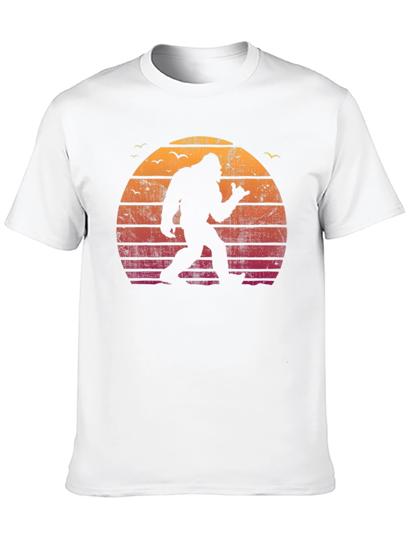 Retro Bigfoot Sunset T-Shirt - Black