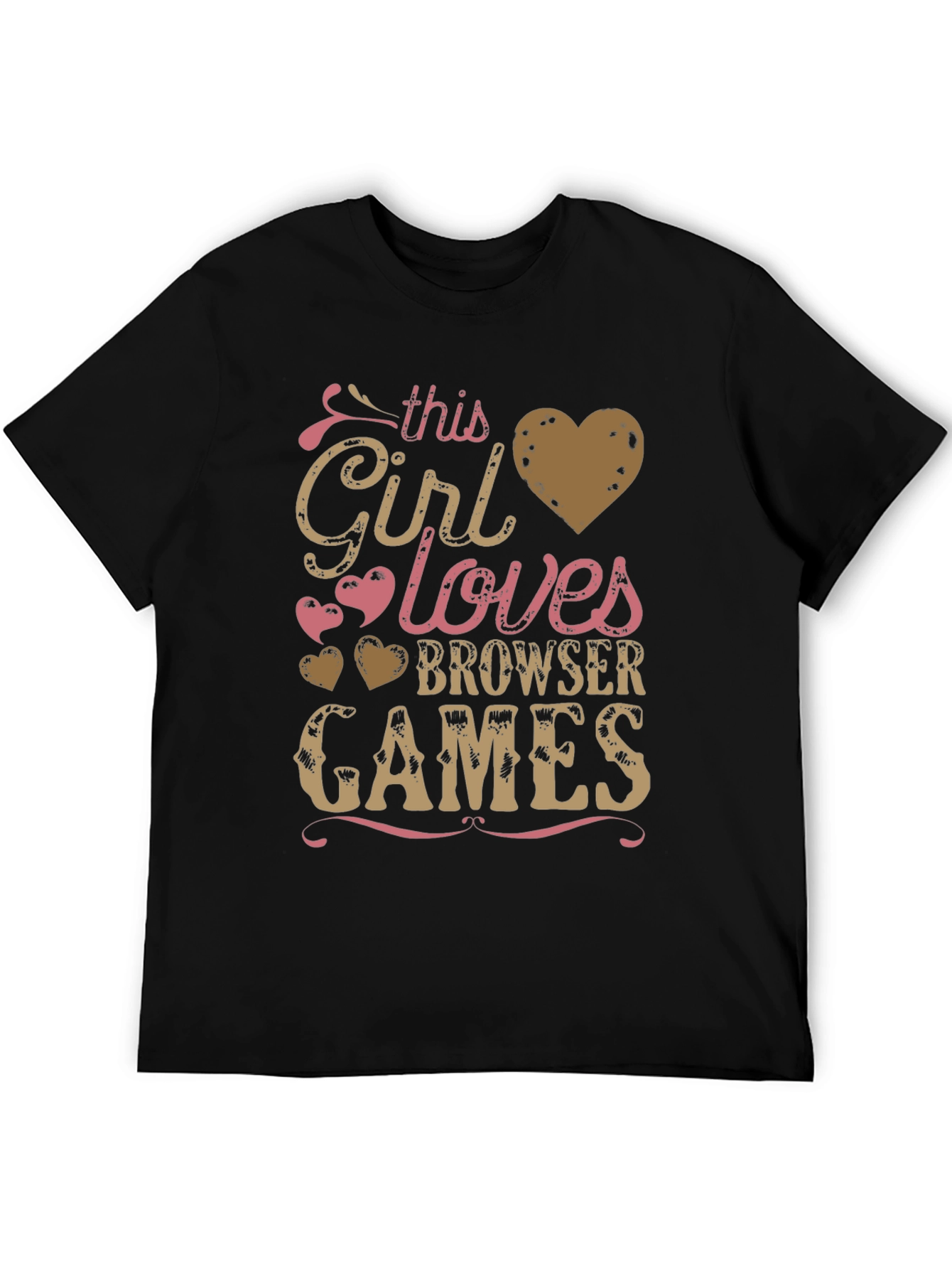 This Girl Loves Browser Games T-Shirt - Black