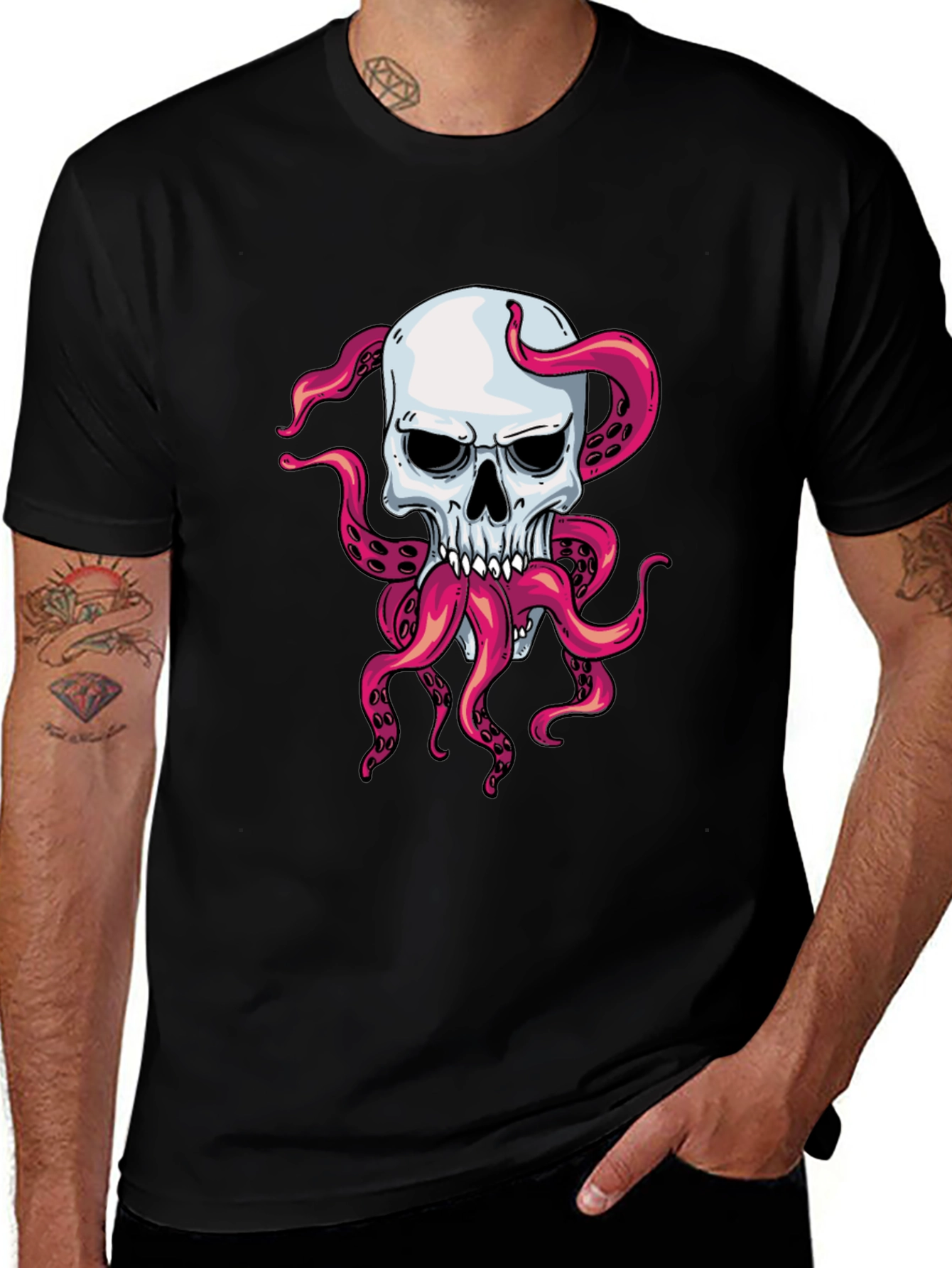 Skull Octopus Graphic T-Shirt