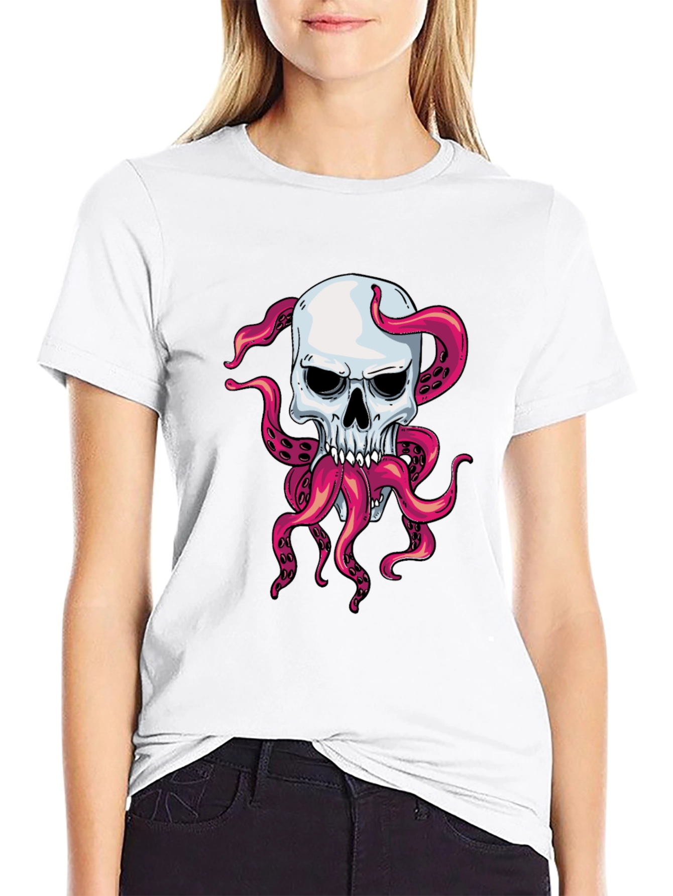 Skull Octopus Graphic T-Shirt