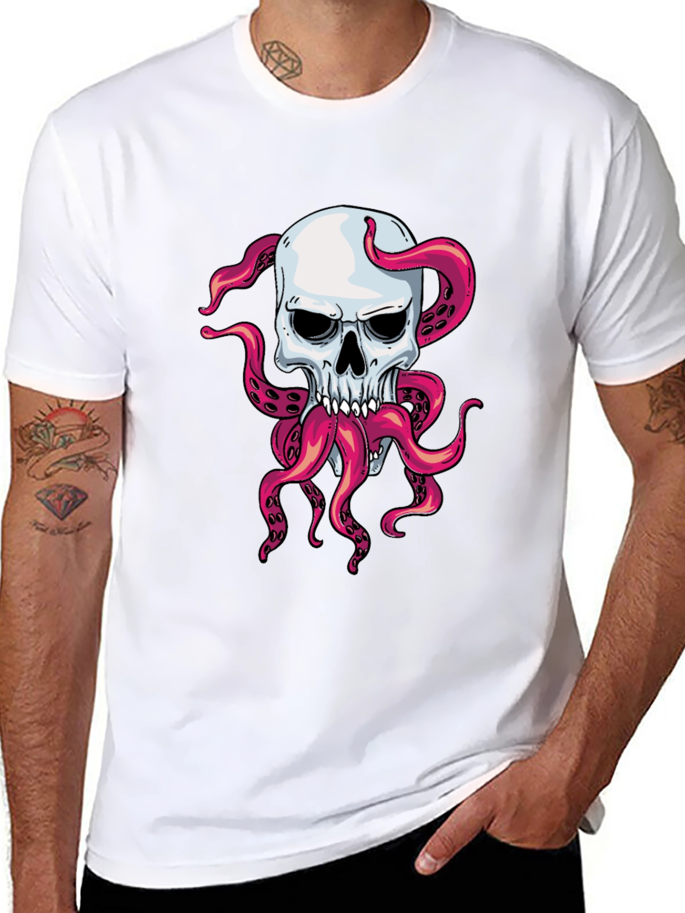 Skull Octopus Graphic T-Shirt