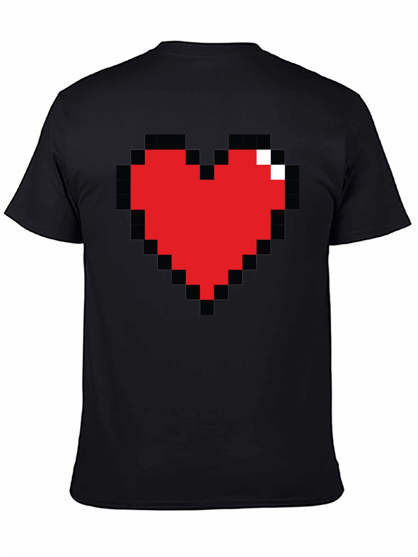 Pixel Heart Graphic Tee - Gamer Style Shirt