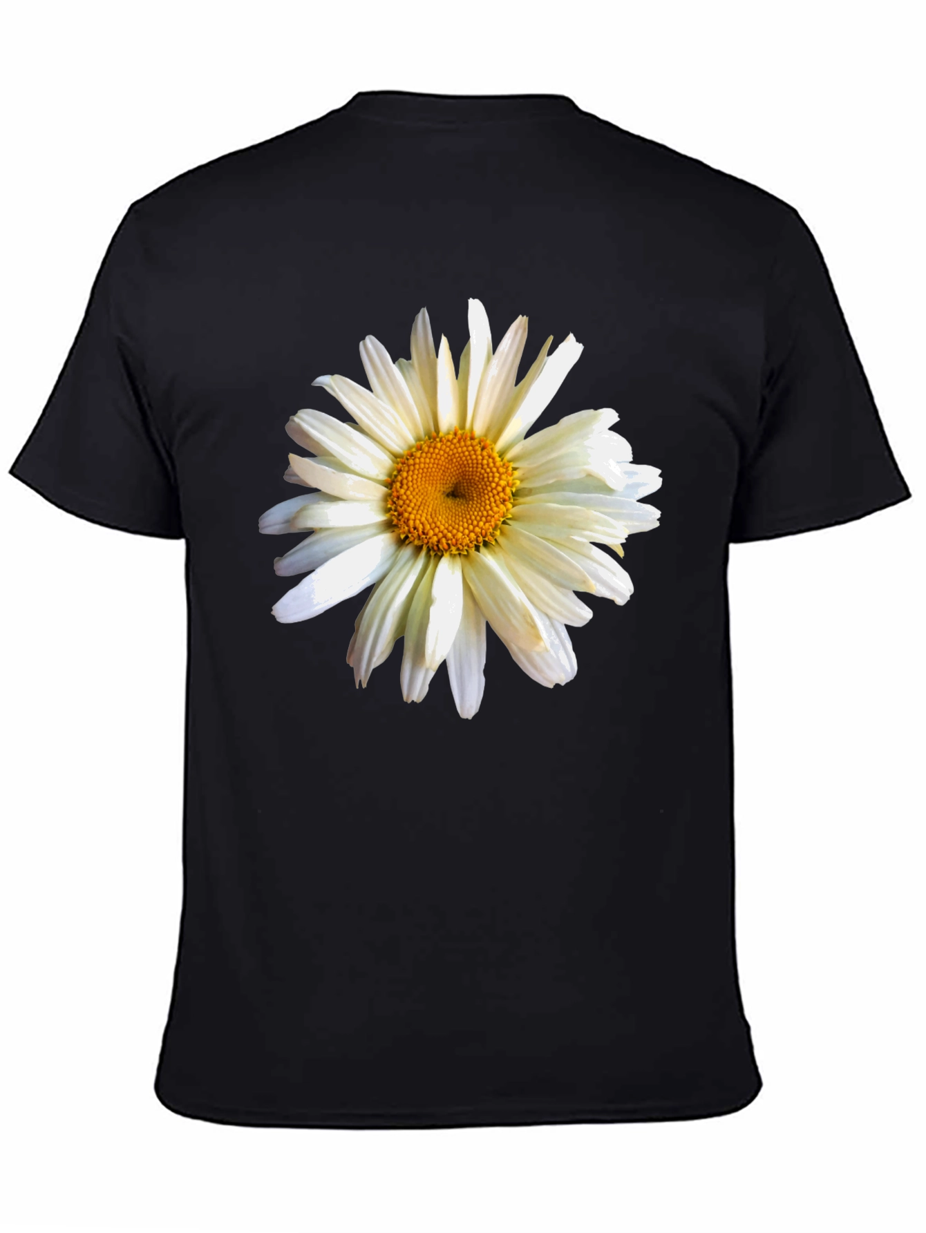 Daisy Graphic Print Black Tee