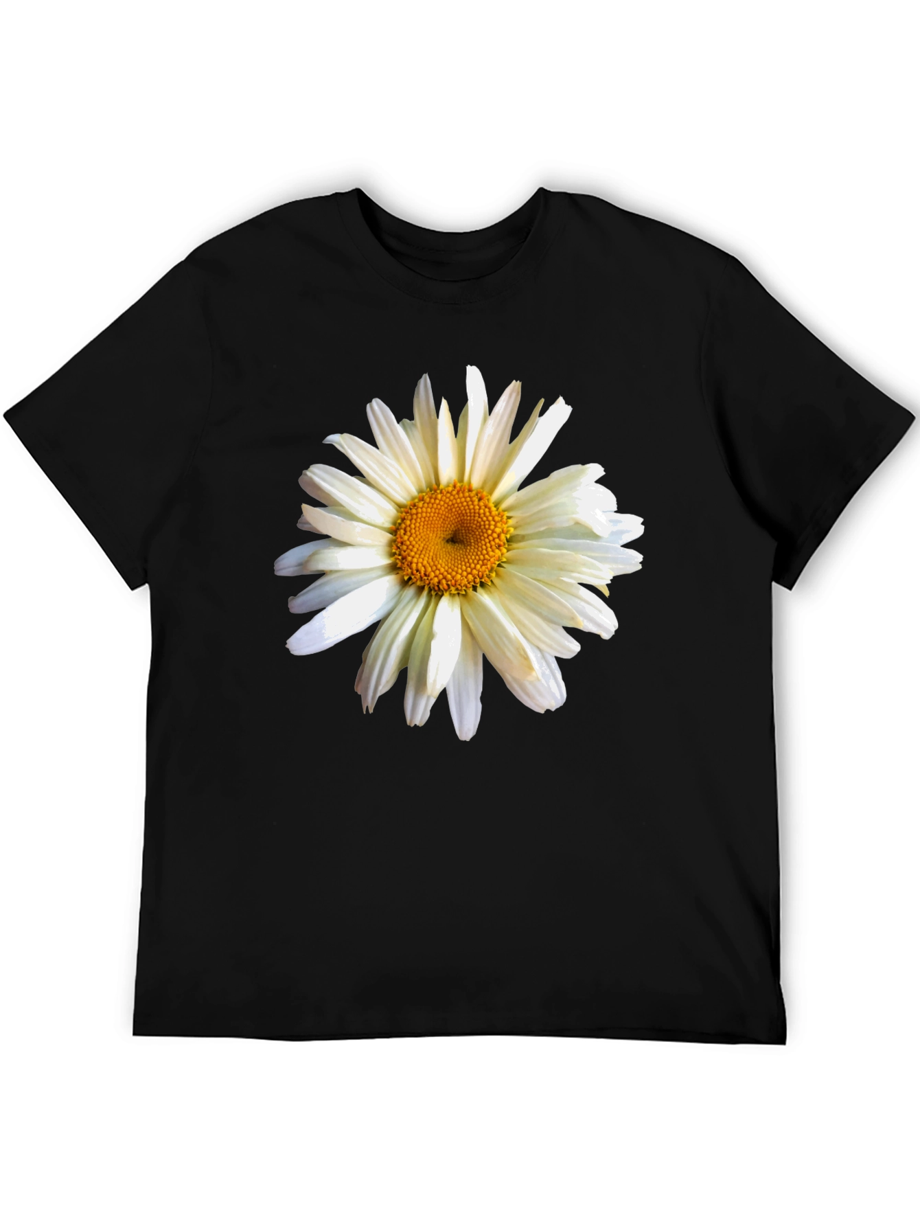 Daisy Graphic Print Black Tee