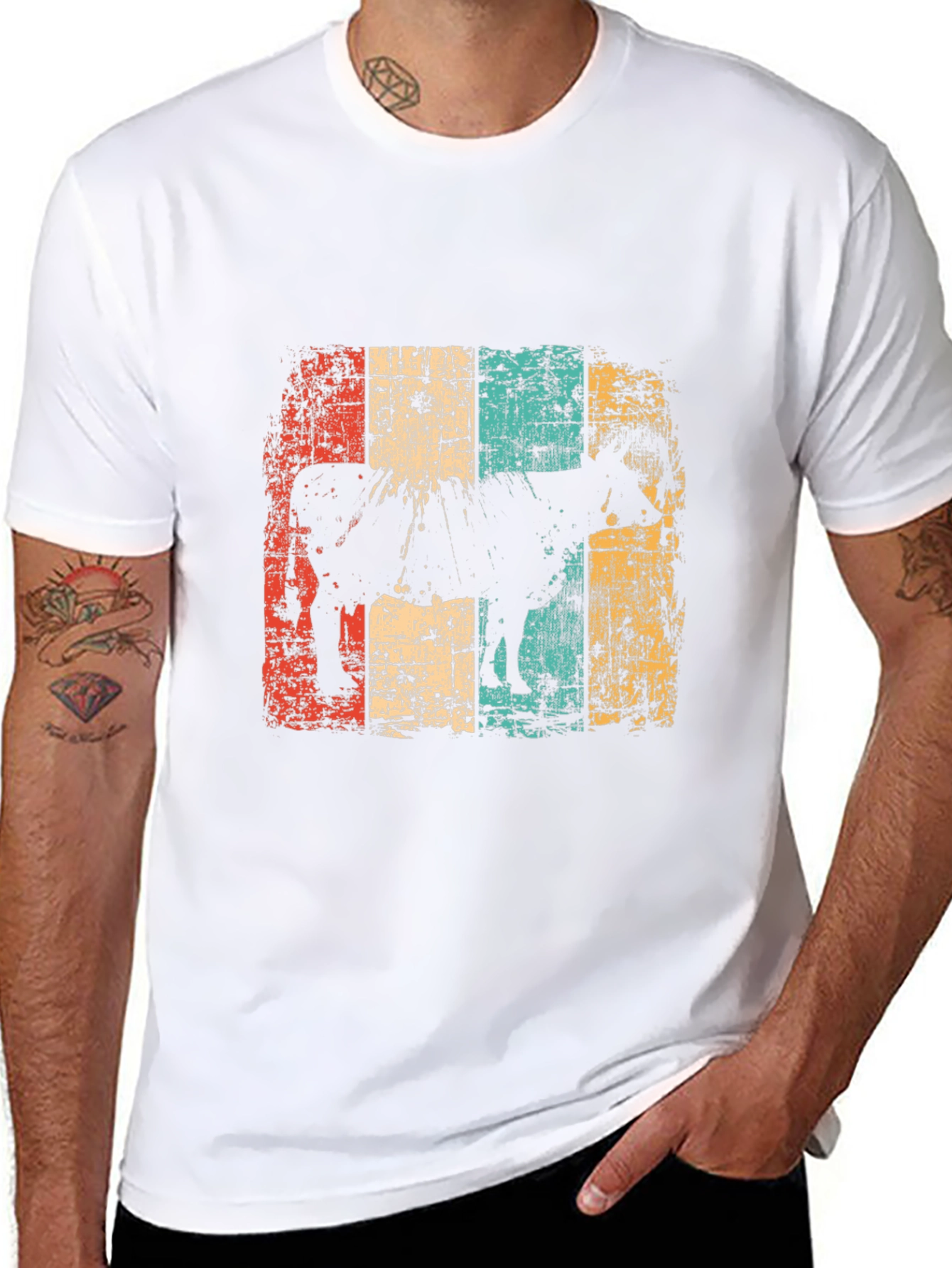 Retro Cow Graphic T-Shirt