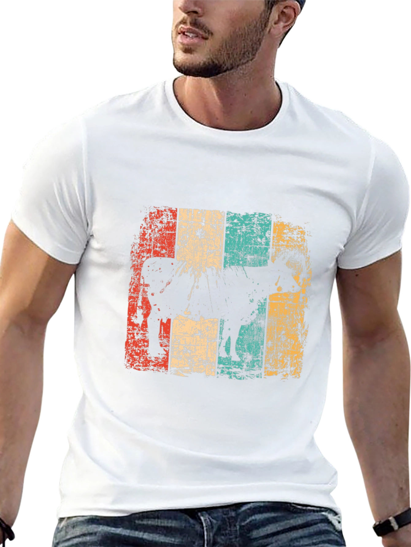 Retro Cow Graphic T-Shirt