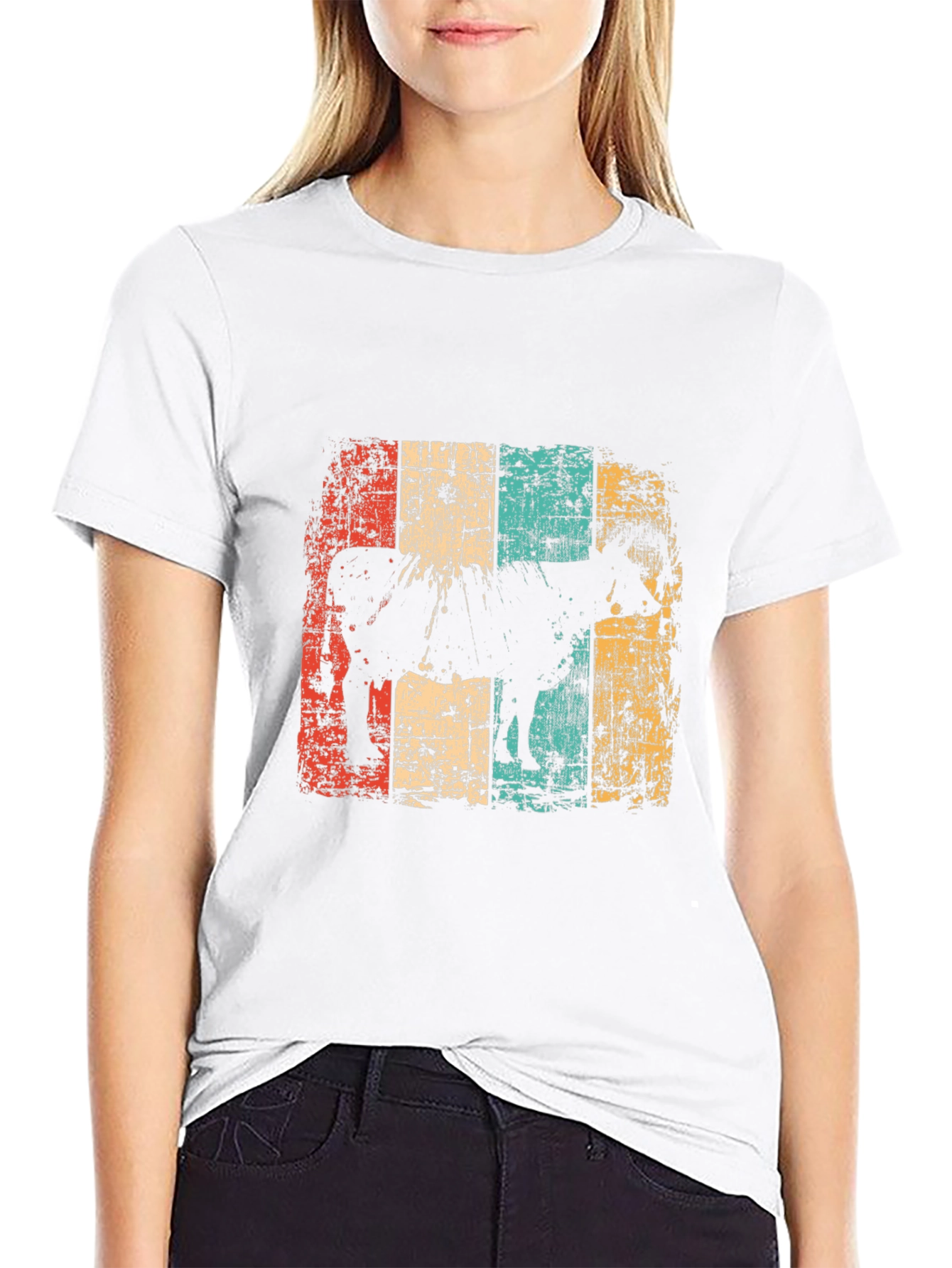 Retro Cow Graphic T-Shirt