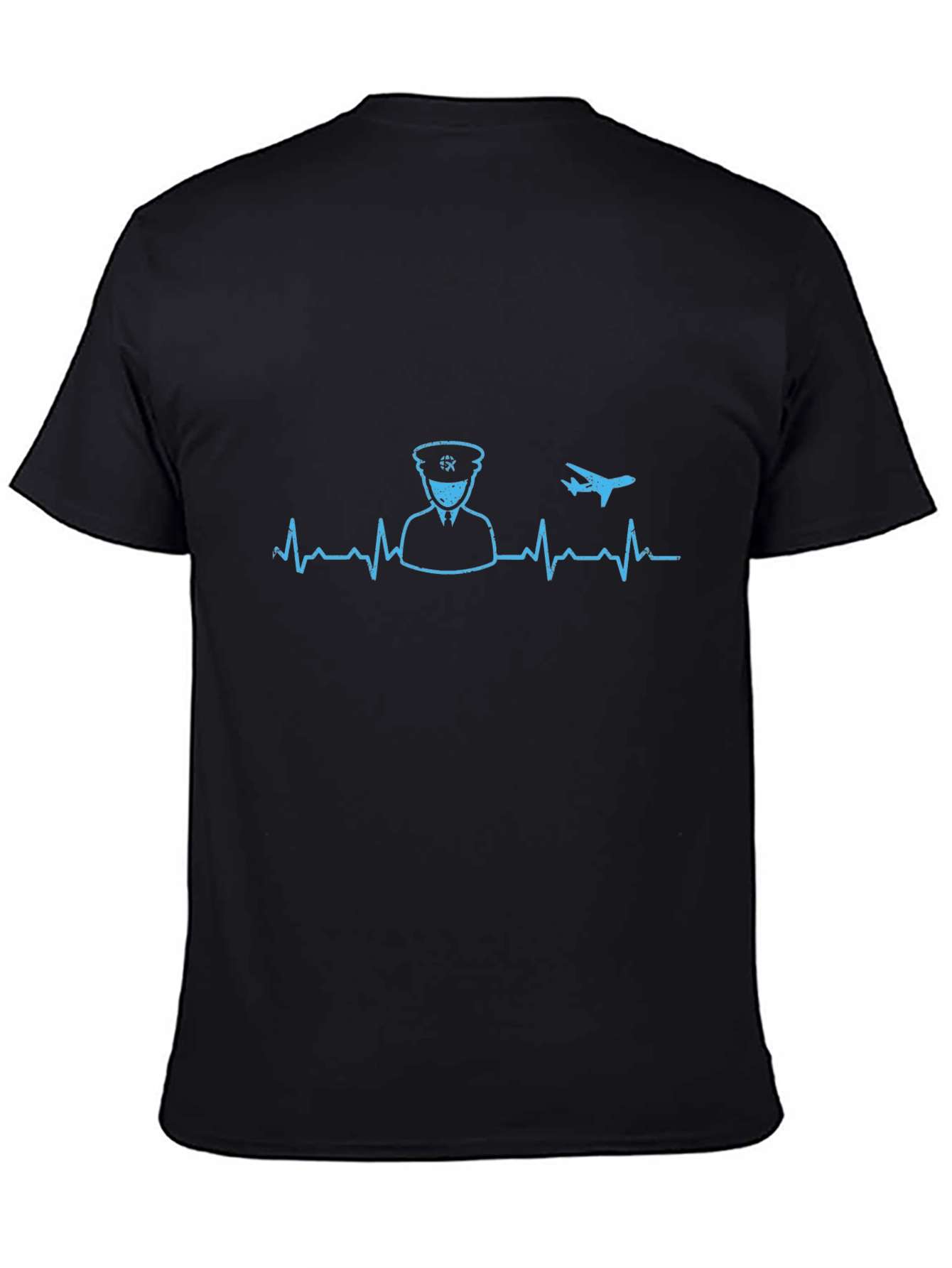 Pilot Heartbeat Graphic Tee - Aviation Lover T-Shirt