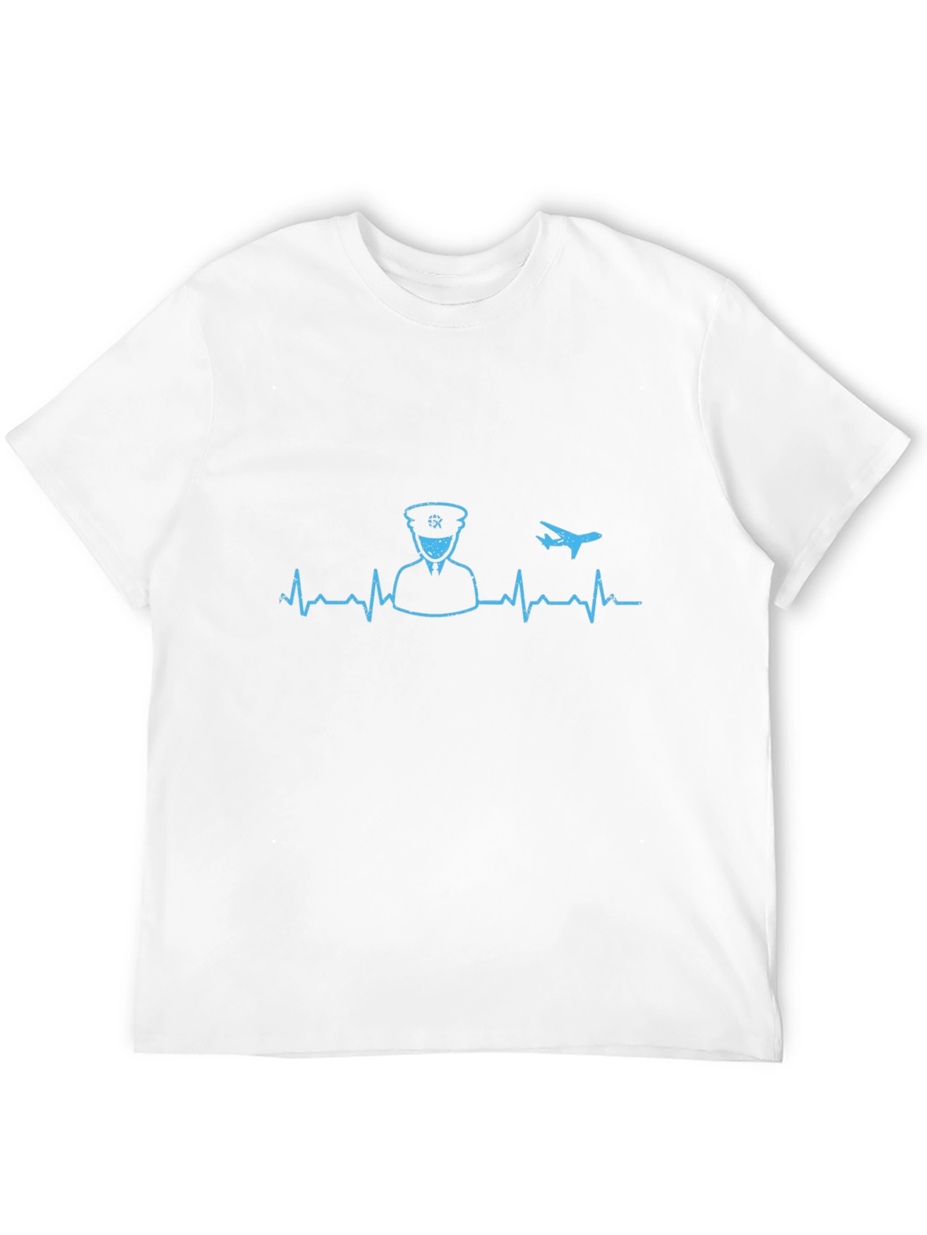 Pilot Heartbeat Graphic Tee - Aviation Lover T-Shirt