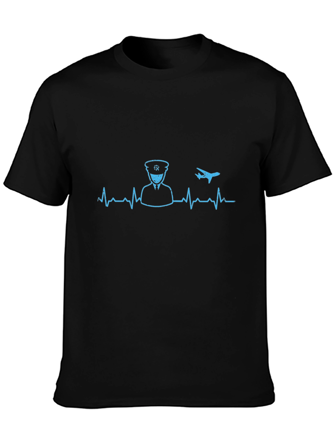 Pilot Heartbeat Graphic Tee - Aviation Lover T-Shirt