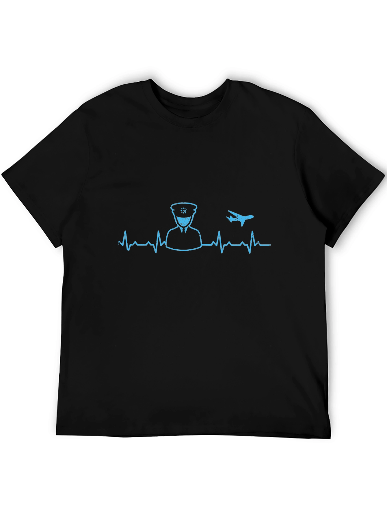 Pilot Heartbeat Graphic Tee - Aviation Lover T-Shirt