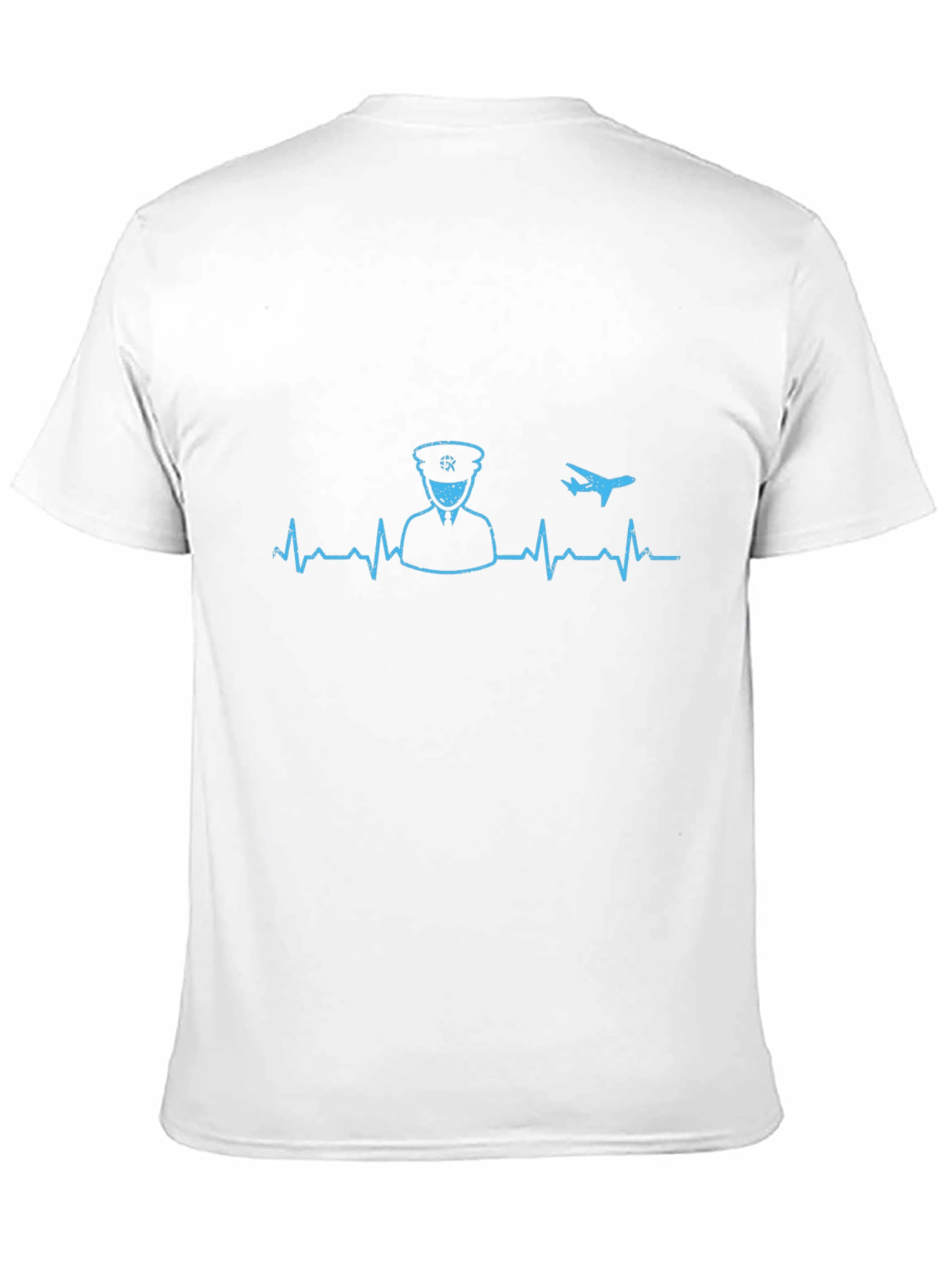 Pilot Heartbeat Graphic Tee - Aviation Lover T-Shirt